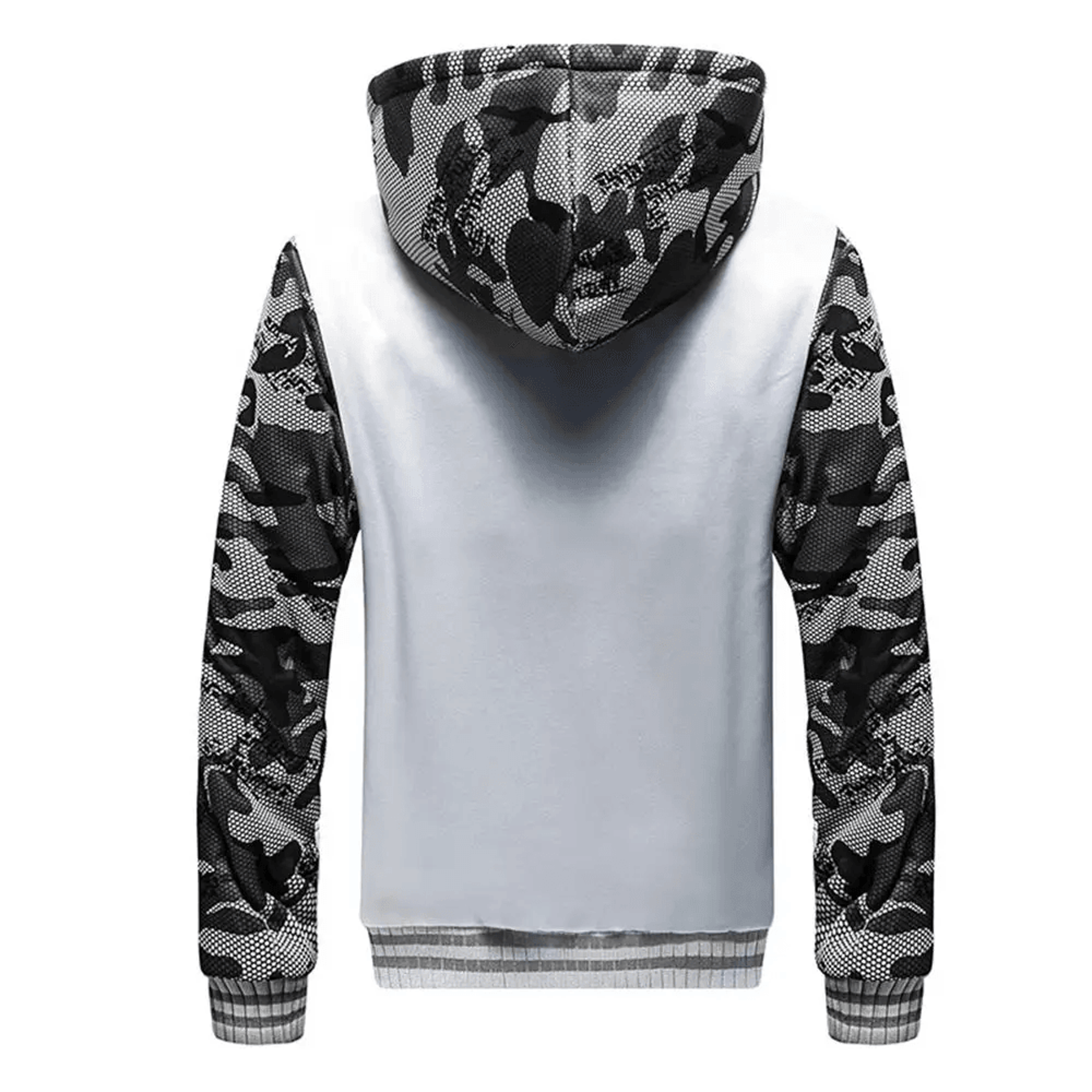 Winter Camo Jacket For Men Thick FleeceLined Hooded Coat Long Sleeve Casual Streetwear Jacket For C 2