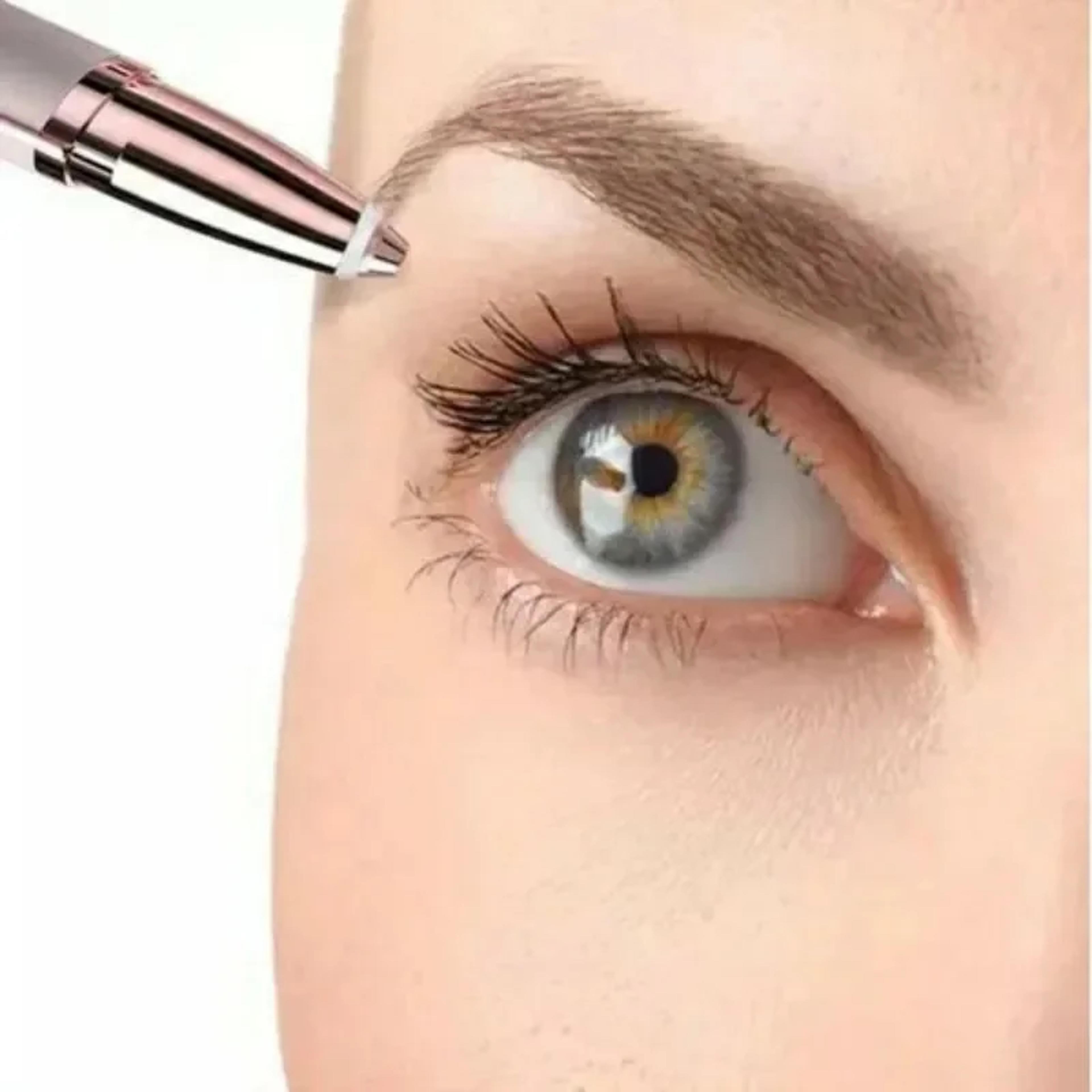 precision rechargeable electric eyebrow trimmer & painless facial hair remover