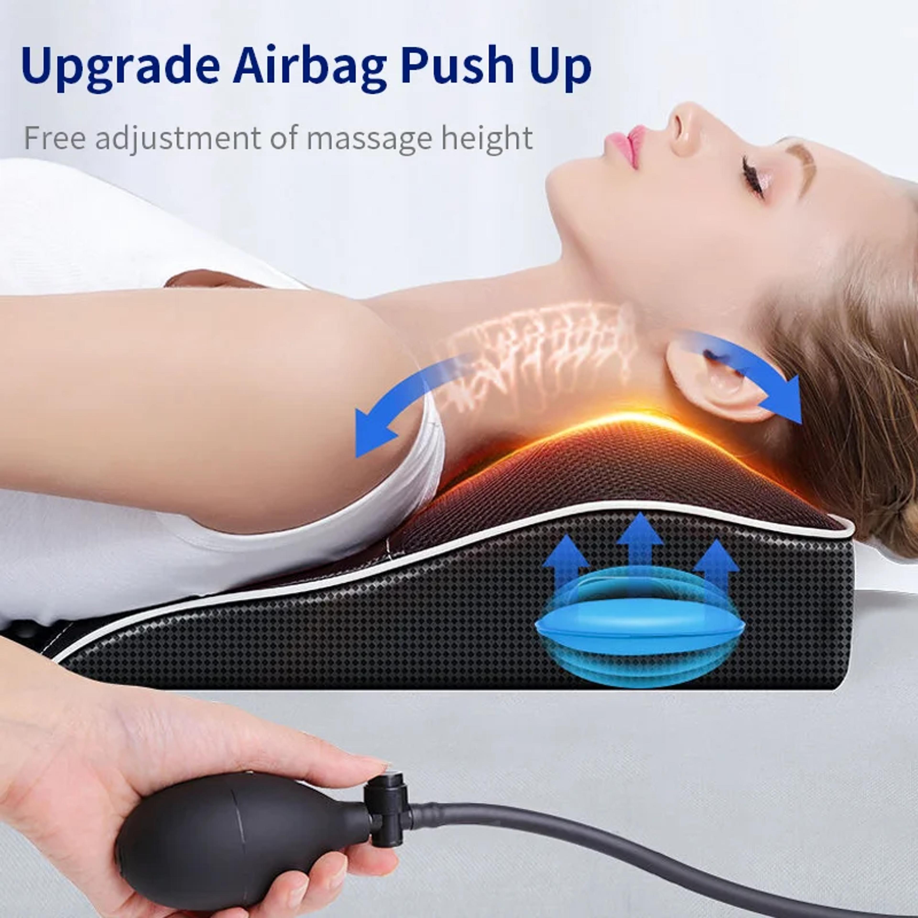 Jinkairui Electric Shiatsu Head Neck Massager Pillow With Heating Cervical Traction Body Massage De