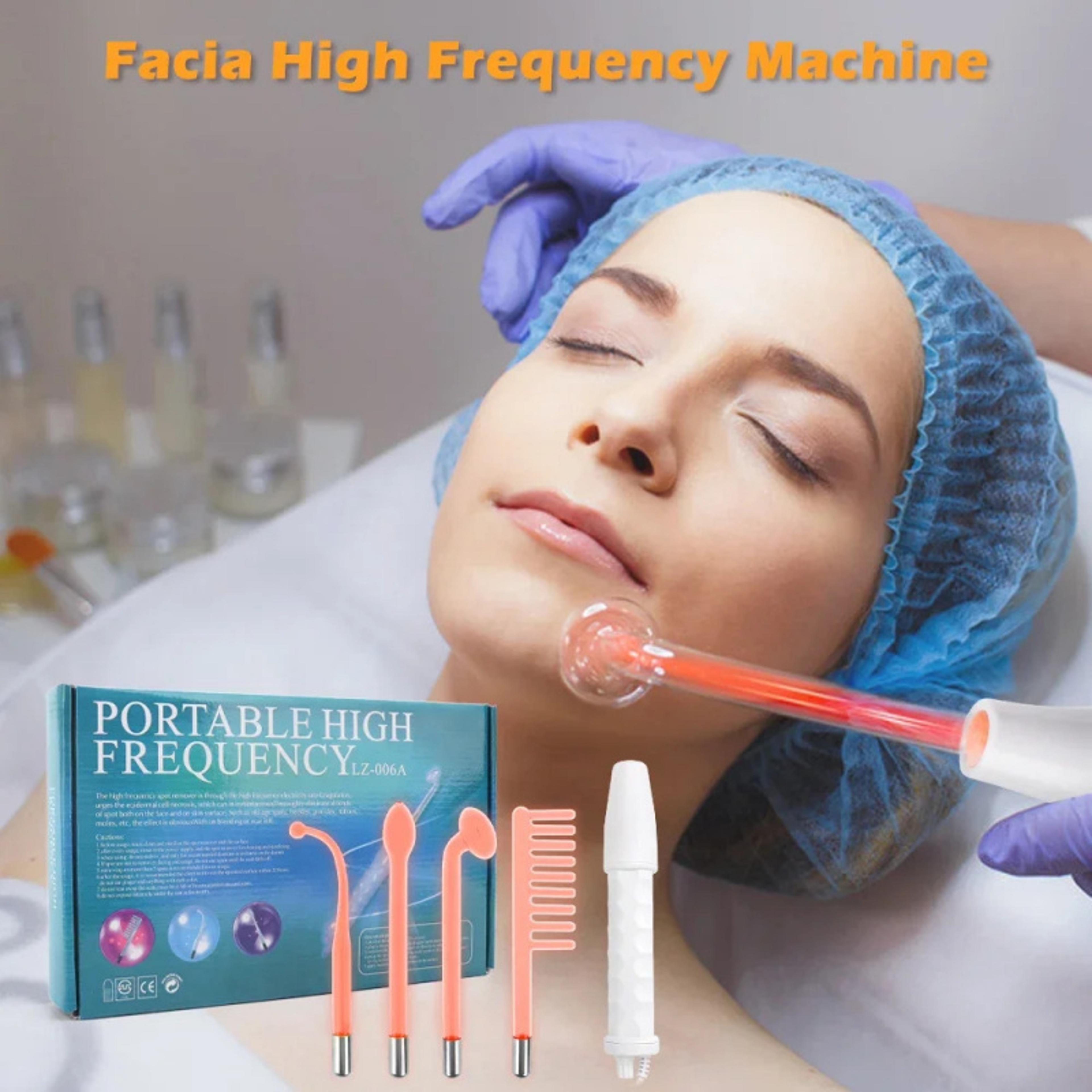 4 in 1 high frequency facial therapy wand, portable acne treatment machine, skin tightening device for wrinkle reducings