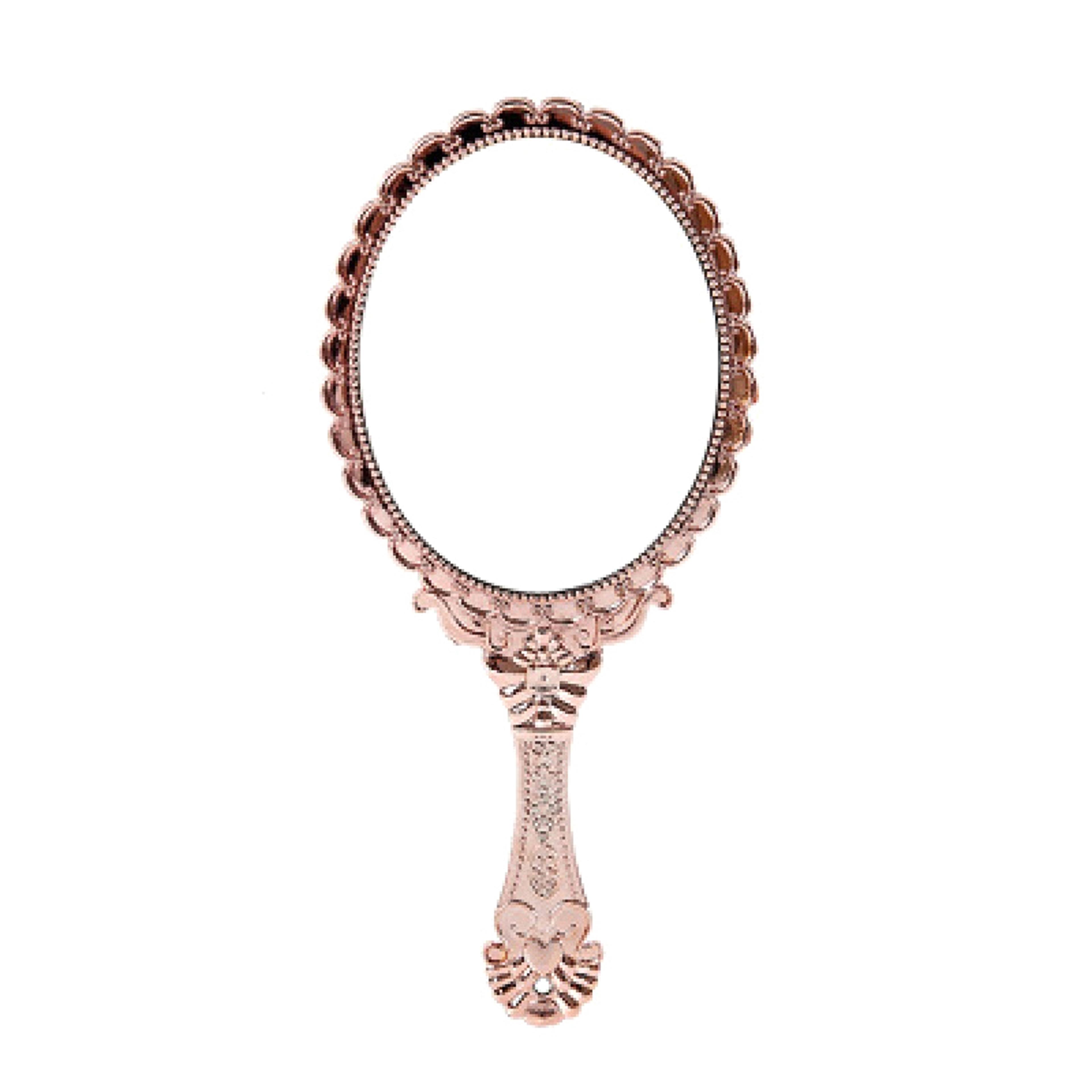 Hand Held Vintage Lace Makeup Mirror Portable Oval Round Mirror Noble Retro Court Style Beauty Tool 6