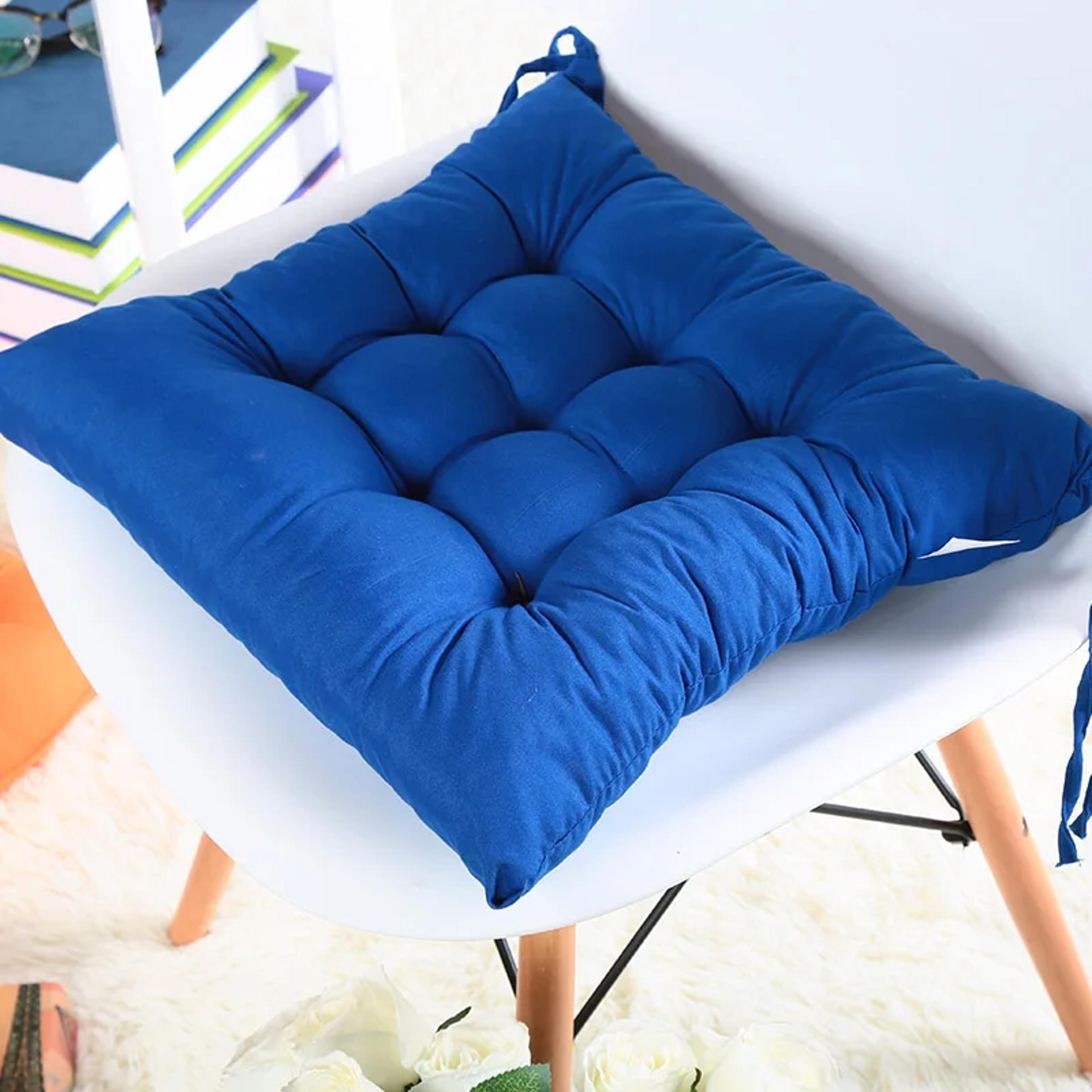 colourful chunky seat pads cushion, tie-on chair cushion for office, garden, dining kitchen, soft suede square seat