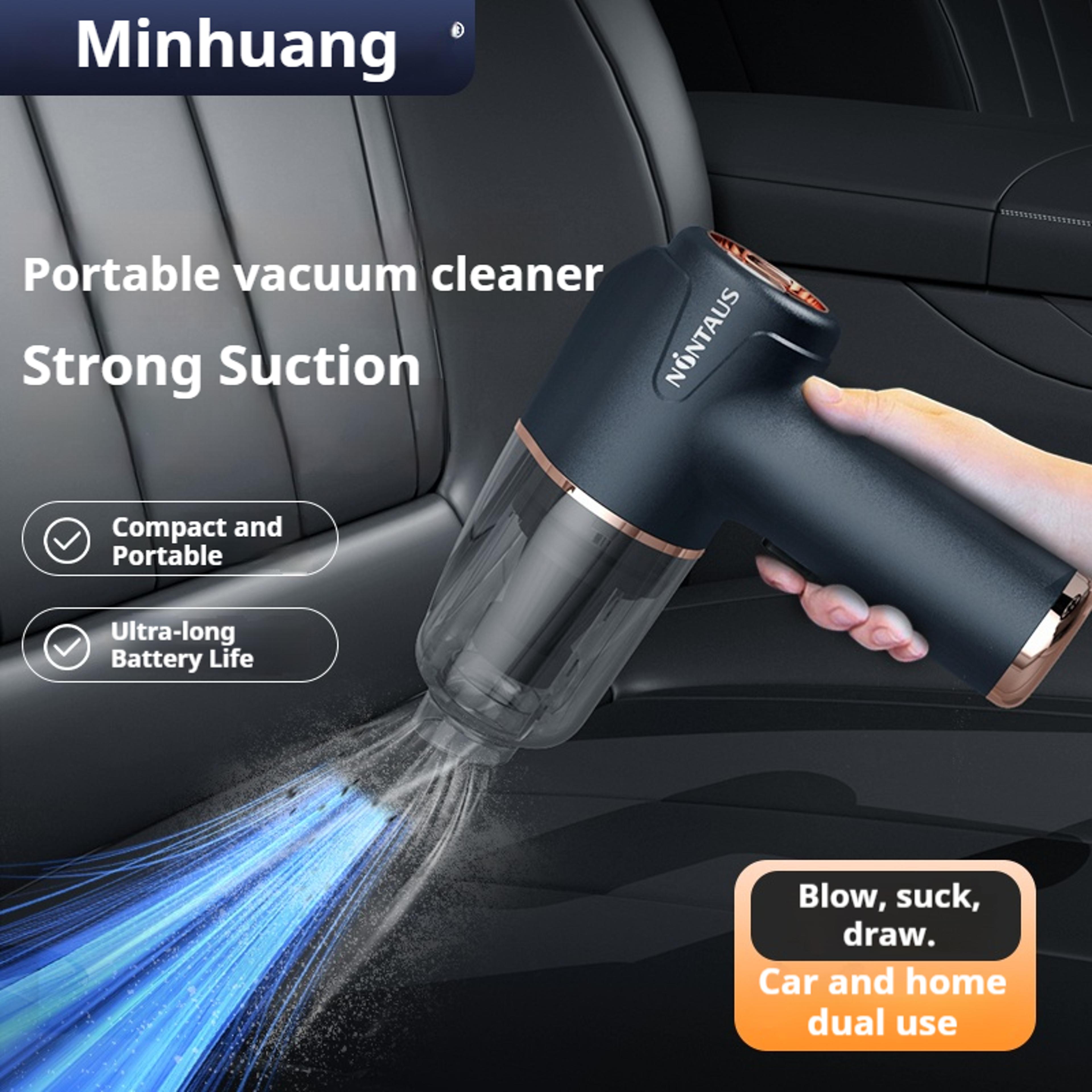 cordless car vacuum cleaner, 60w strong suction 3 in 1 blow suck vacuum, portable handheld for car home pet hair
