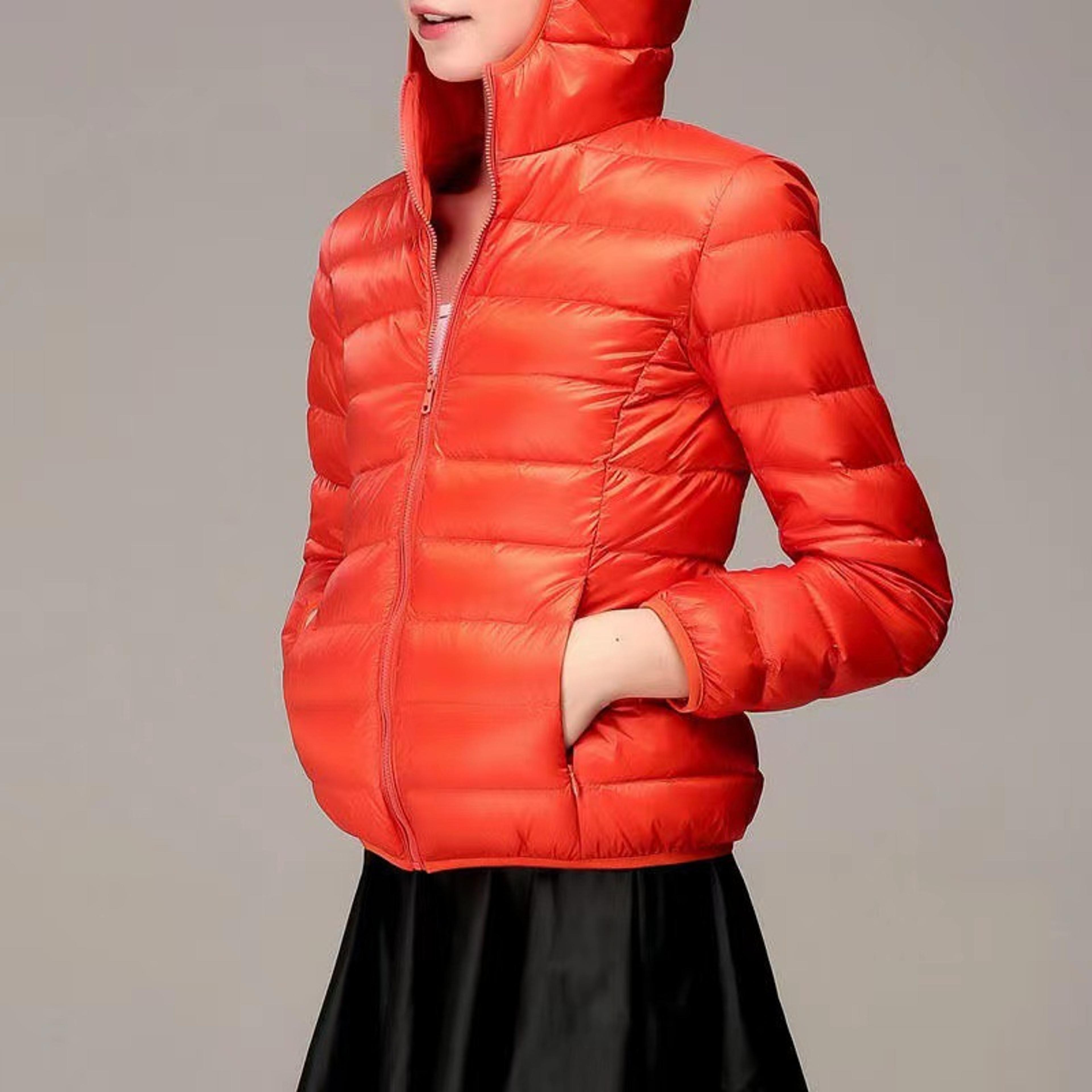 Lightweight Puffer Jacket For Women Hooded Winter Coat Ultra Light Zipper Down Jacket Full Sleeve P 4