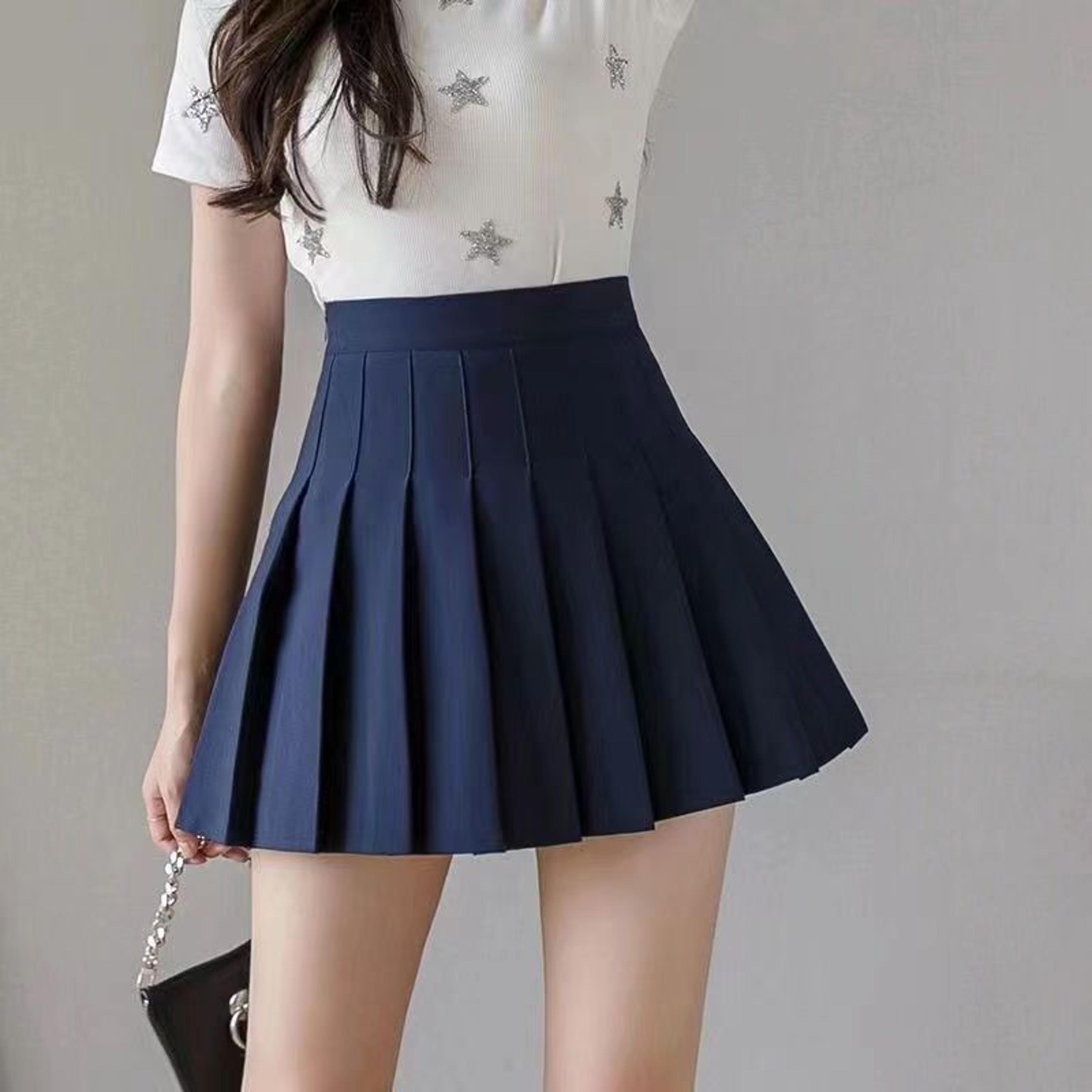New Sexy High Waist Pleated Skirt Vintage Mini Skirts For Women Tennis Style Summer Dance Skirt 4