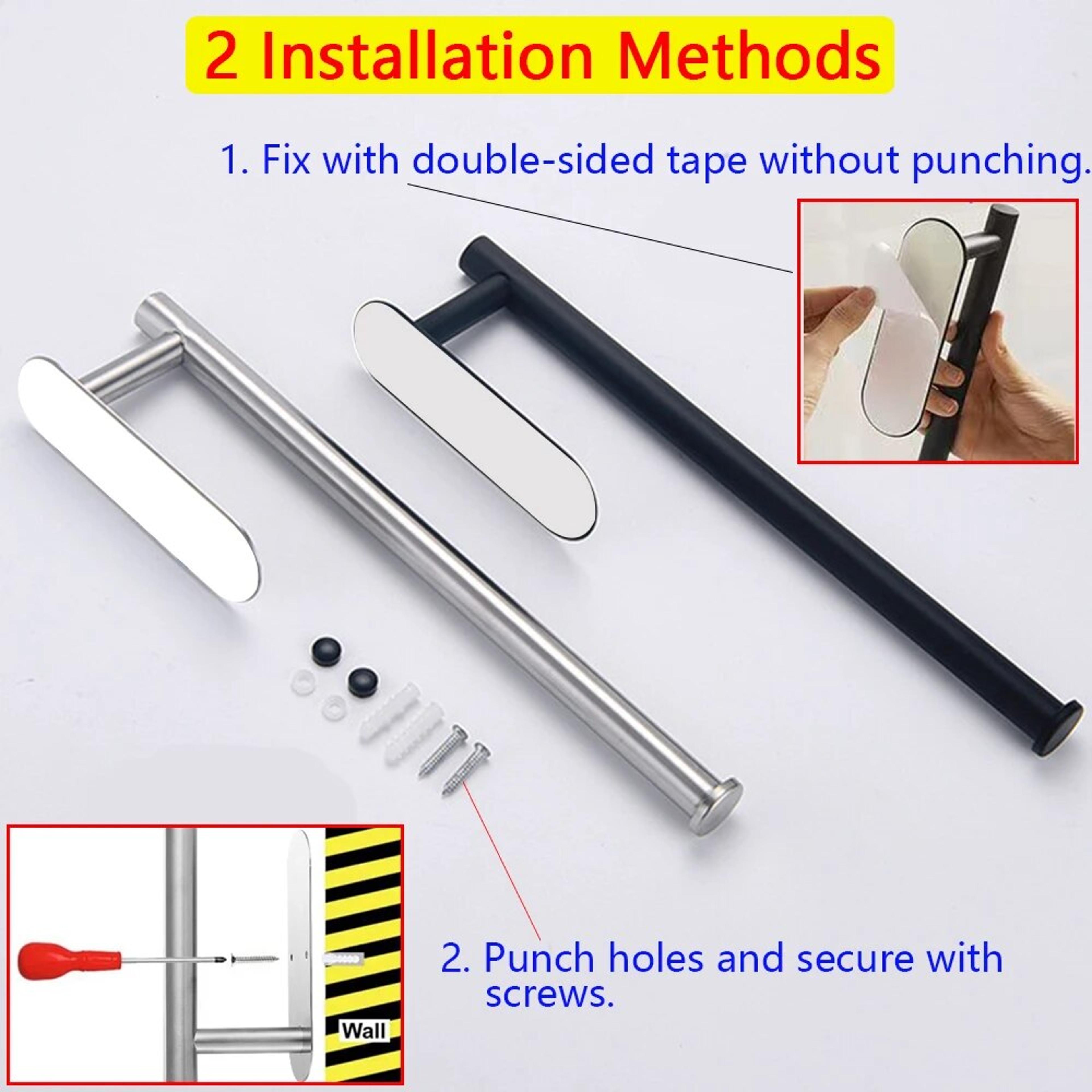Adhesive Paper Towel Holder Kitchen Tissue Hanger Toilet Roll Dispenser Storage Napkin Rack Bathroo 2