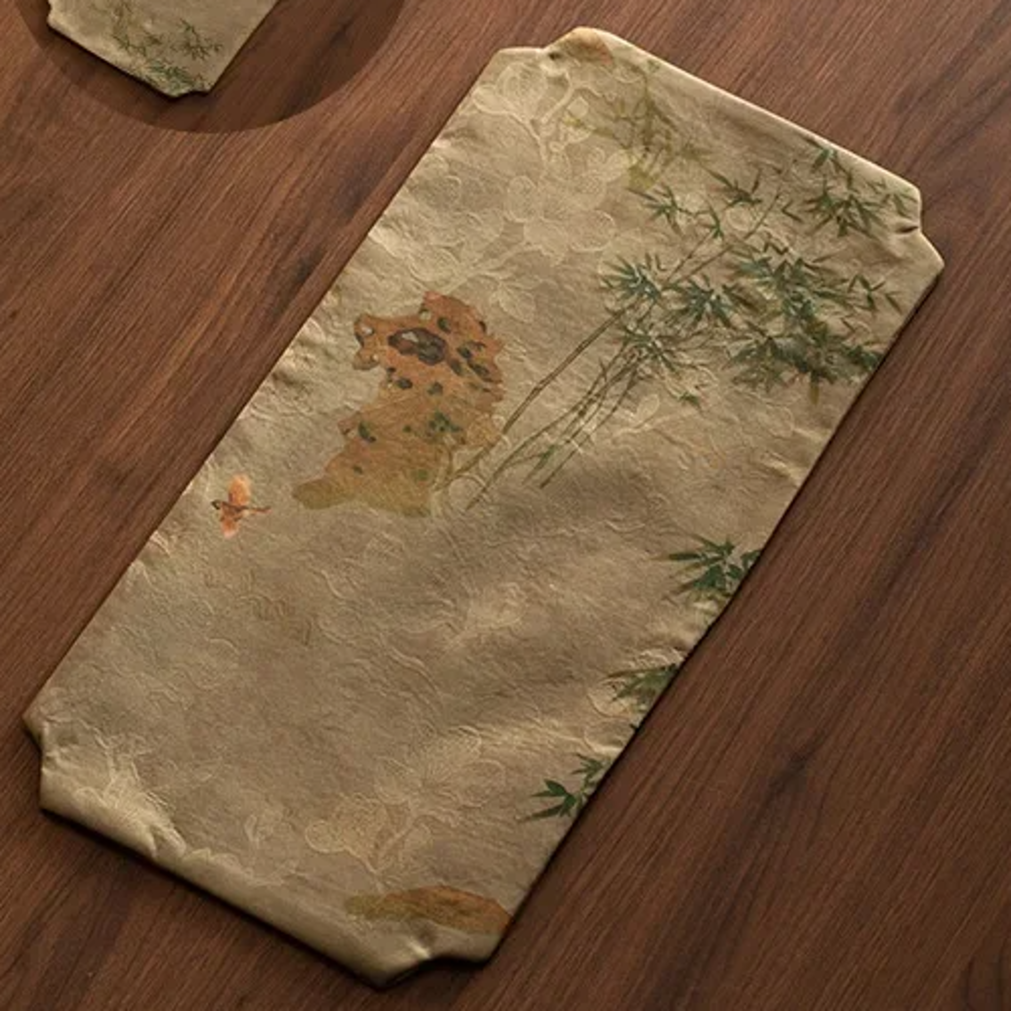 Fragrant Cloud Yarn Tea Mat Double Sided Heat Insulation Tablecloth Rectangular Dry Brew Cloth for