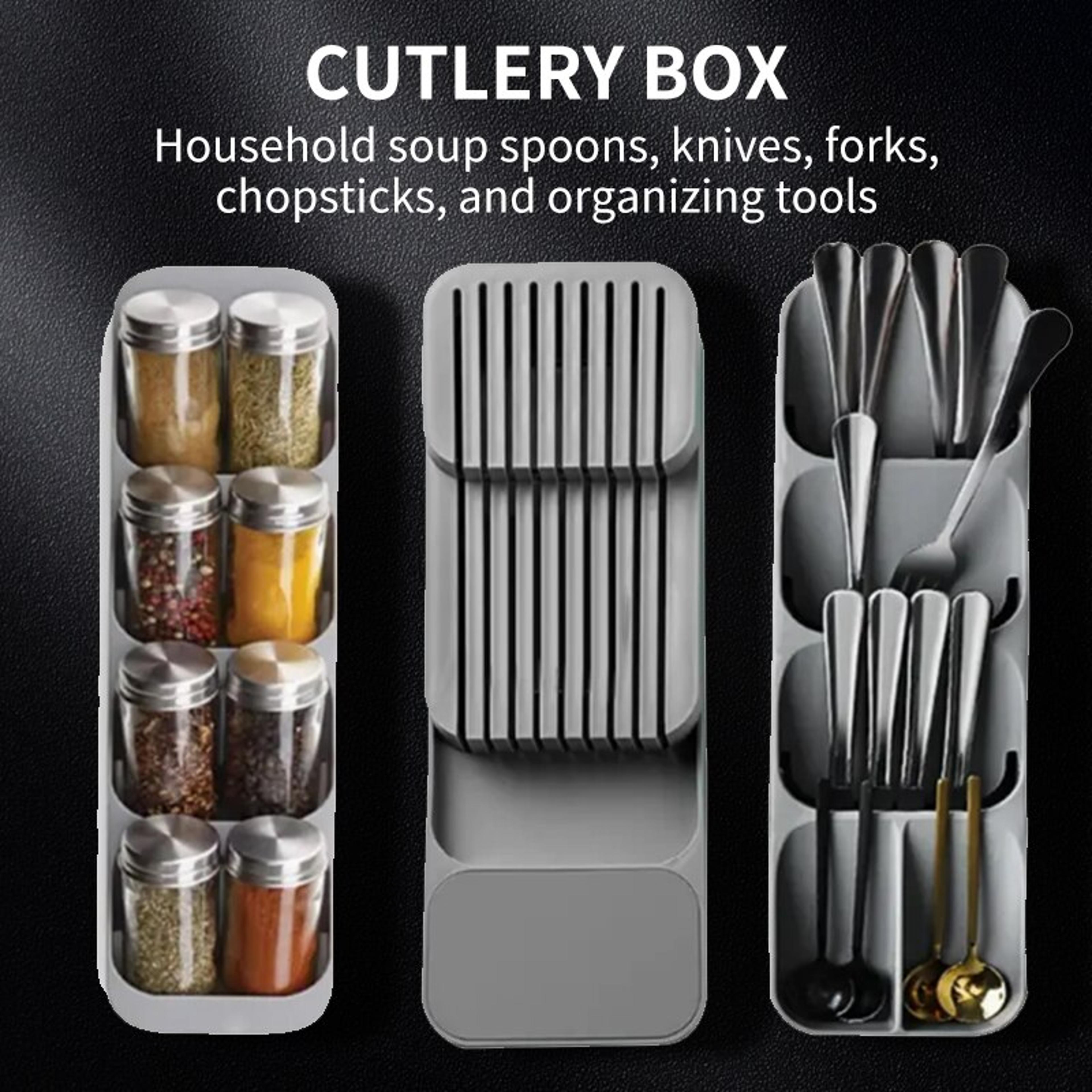 premium kitchen drawer organizer cutlery & knife holder insert tray for forks spoons knives and tableware kitchen d