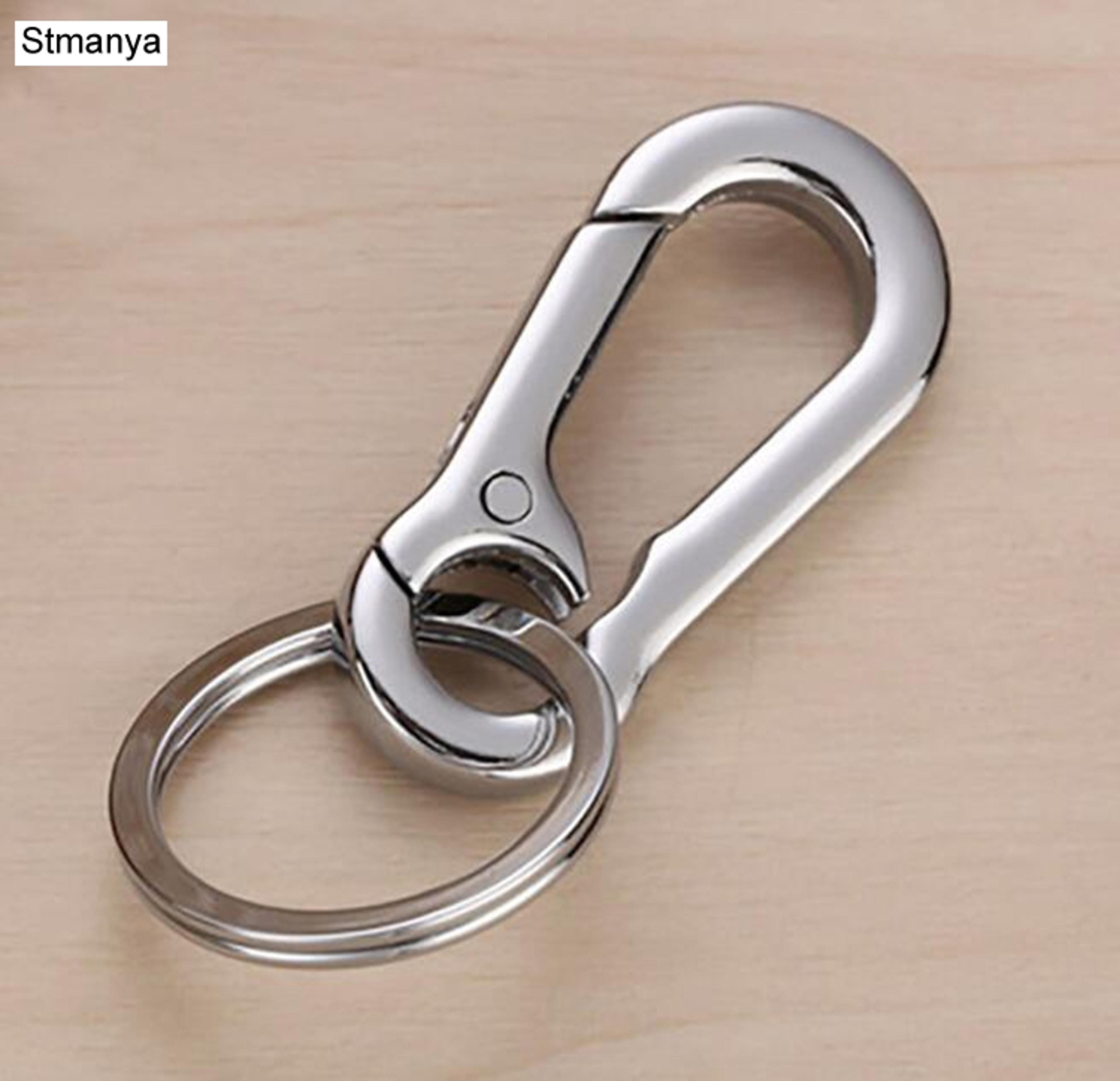 Premium Leather Metal Keychain For Men  Women Stylish Waist Key Ring 6