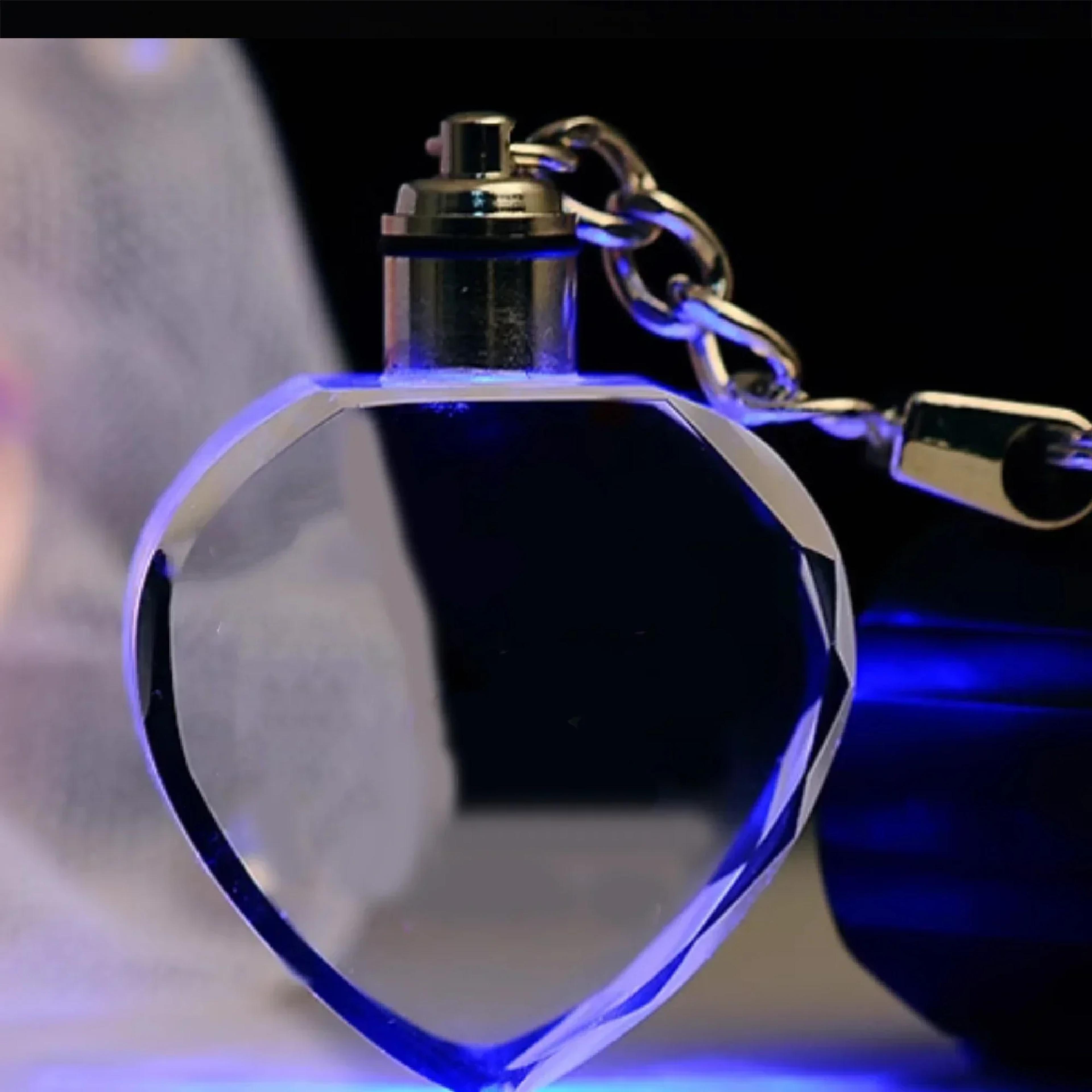 Premium Crystal Keyring With LED Light Elegant Luminous Keychain Gift 8