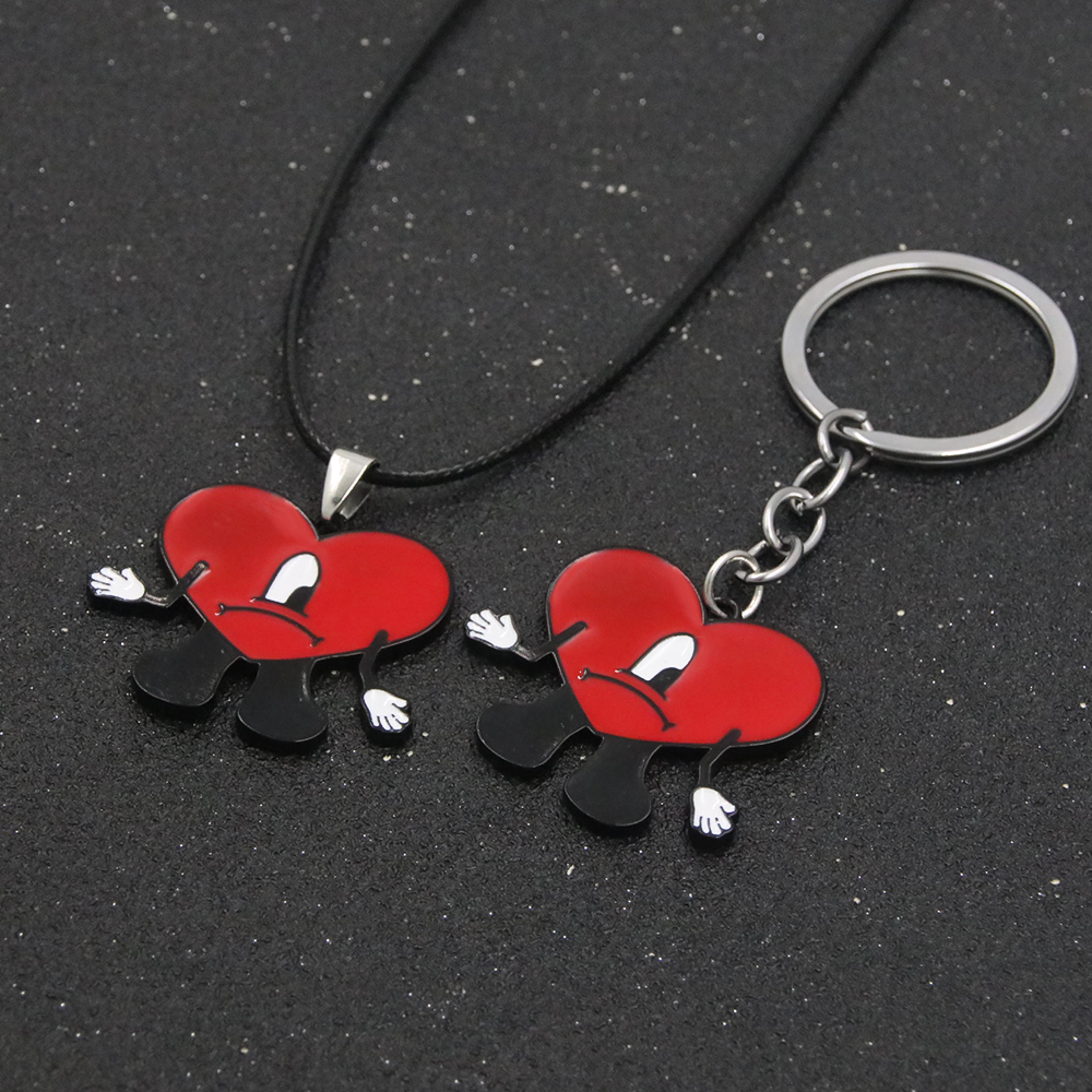 Charming Bunny Heart Keychain Cute Rabbit Keyring Gift 1