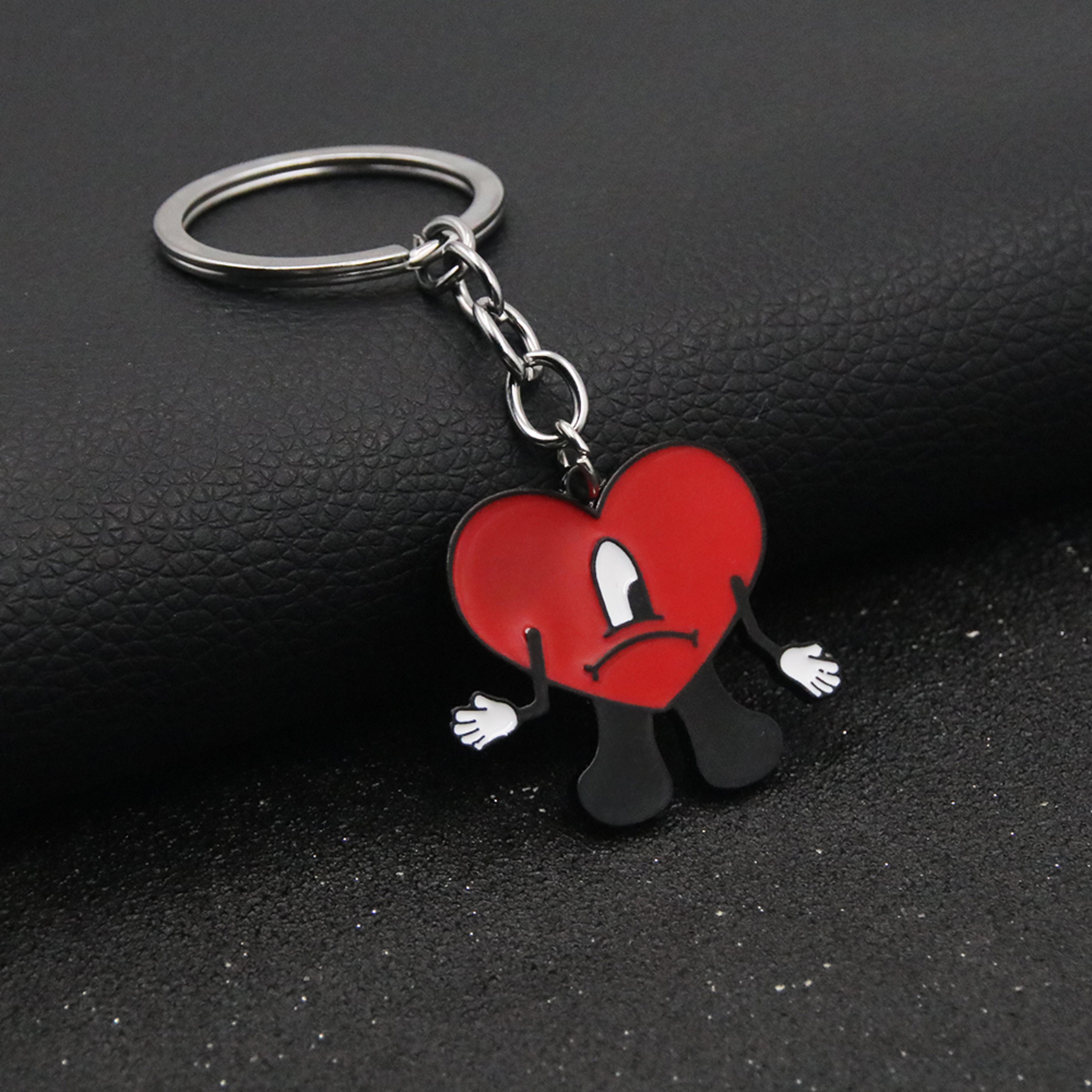 Charming Bunny Heart Keychain Cute Rabbit Keyring Gift 2
