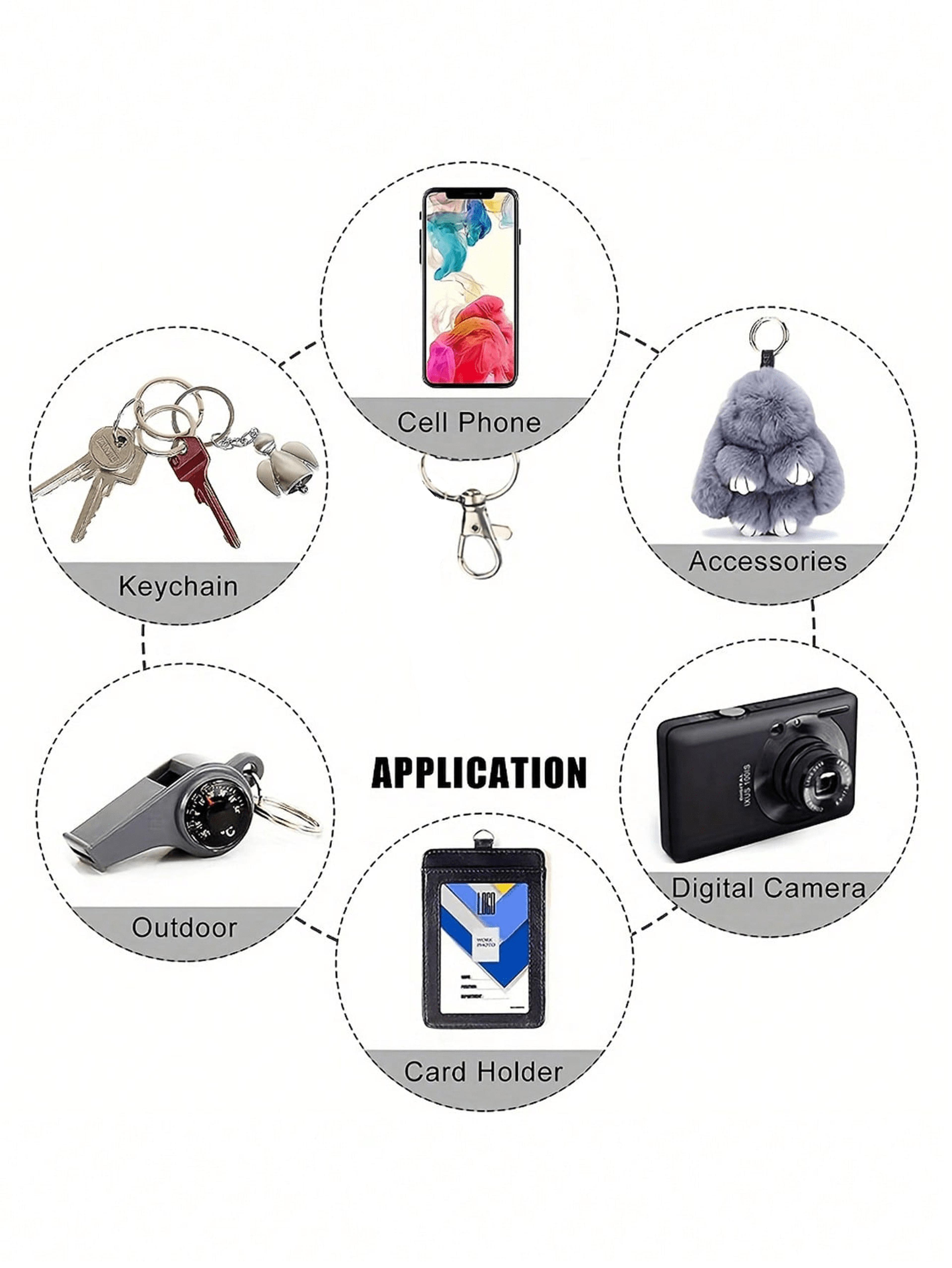 Heart Charm Teacher Lanyard Badge Holder For Keys ID Cards  Work Passes 4