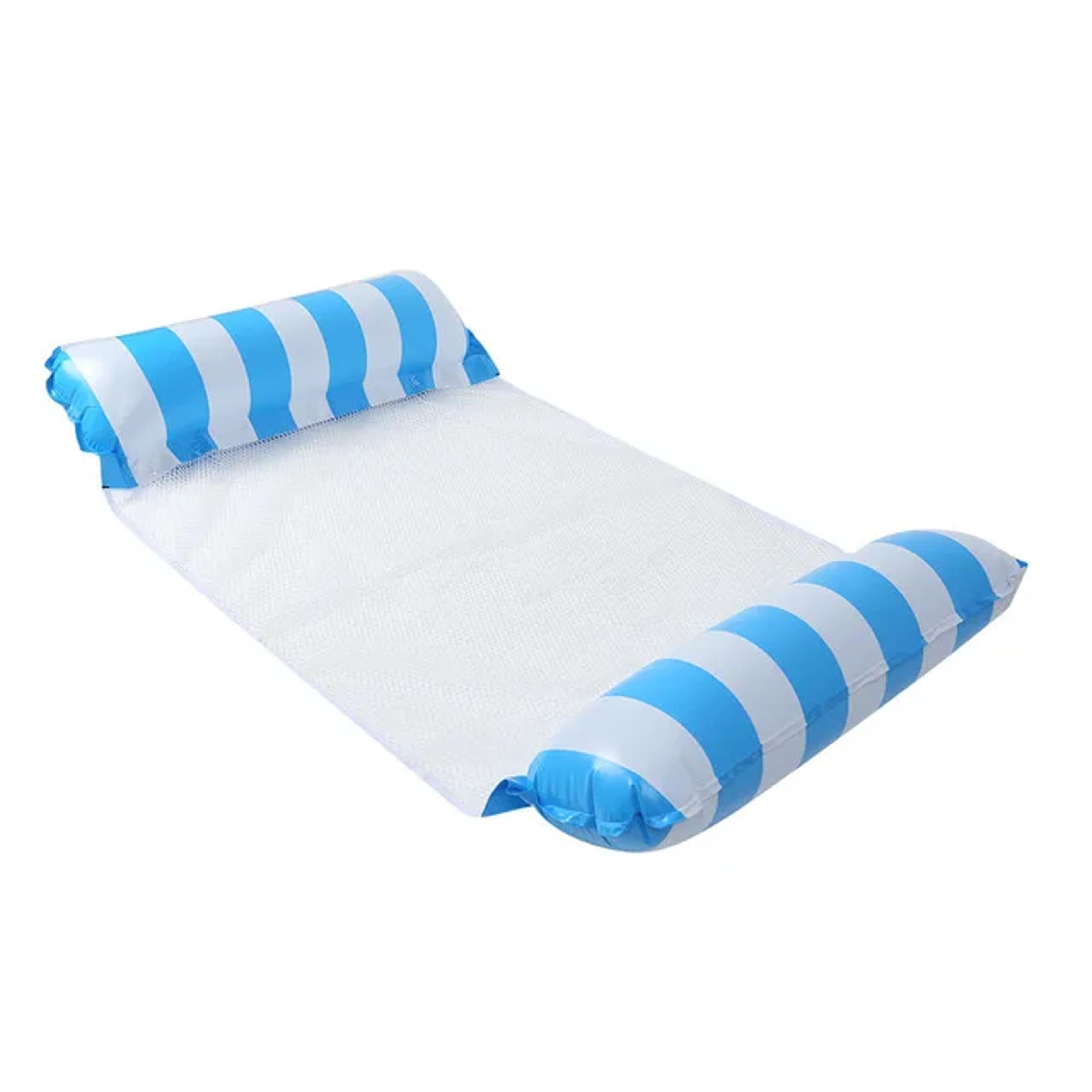 AquaStripe Inflatable Water Hammock Pool Float Lounge For Adults  Kids 6