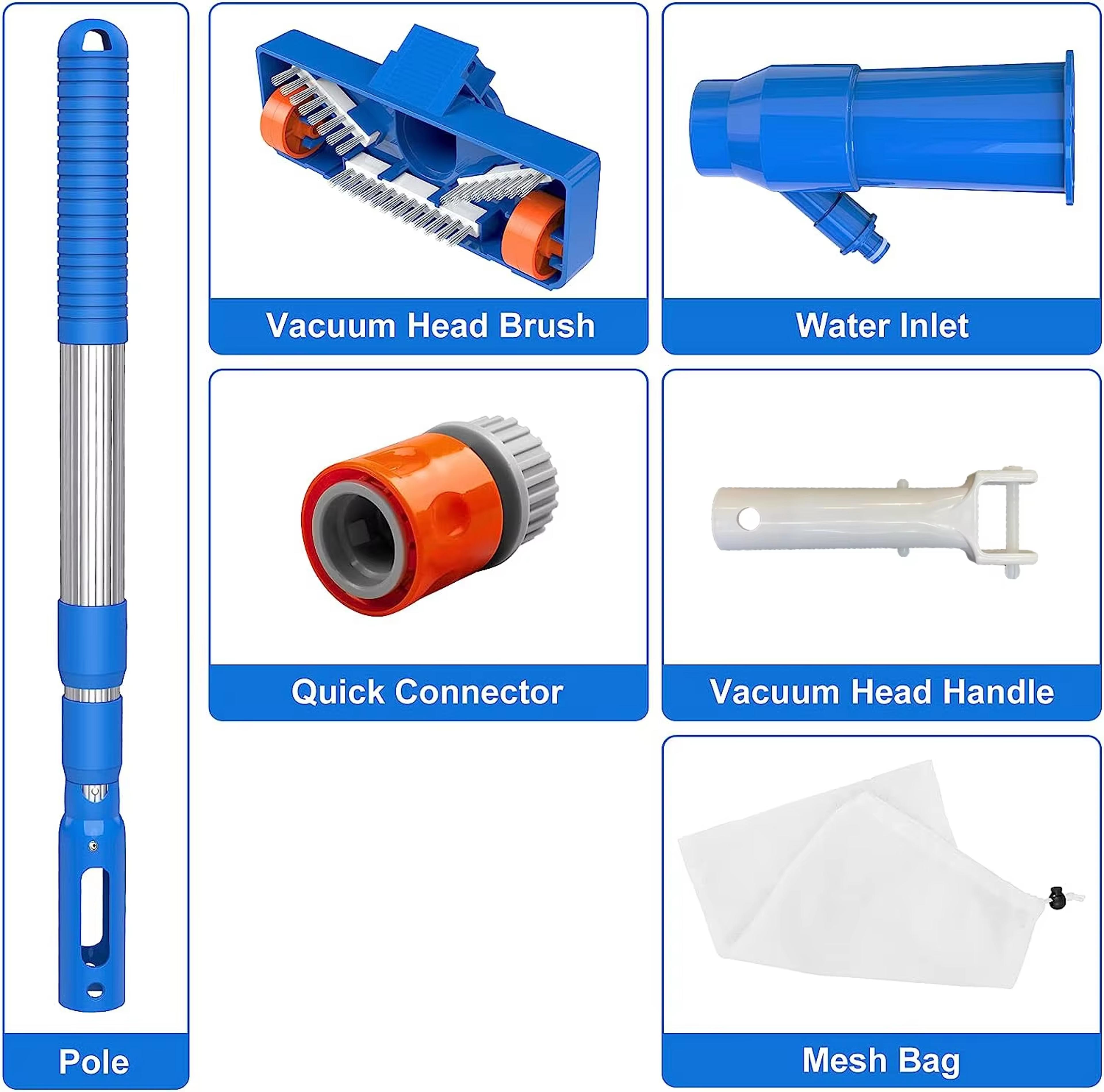 HydroJet Portable Pool Vacuum Cleaner With Telescopic Pole For Above Ground Pools  Spas 2