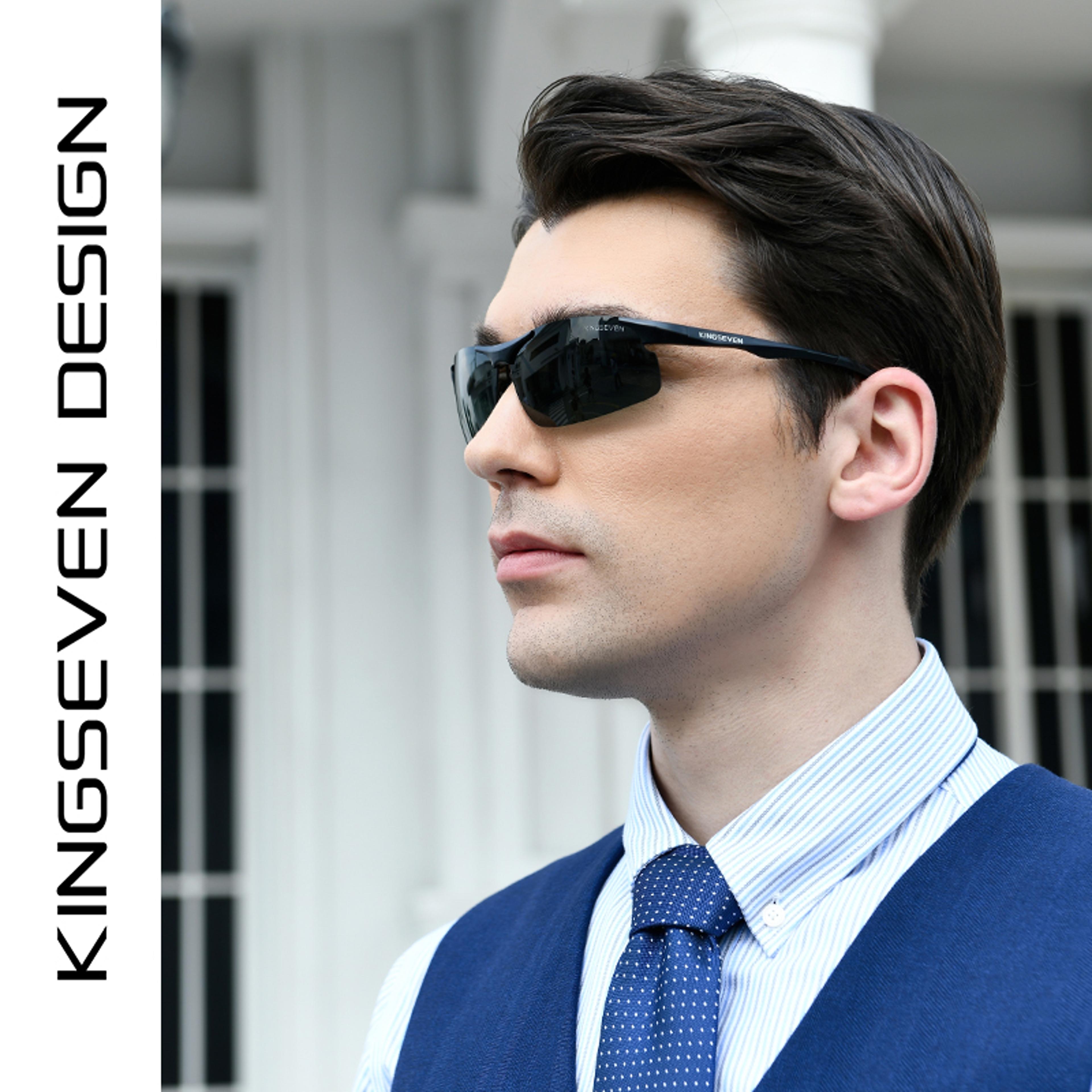 KINGSEVEN Polarized Aviator Sunglasses Aluminum Frame Driving Eyewear 1