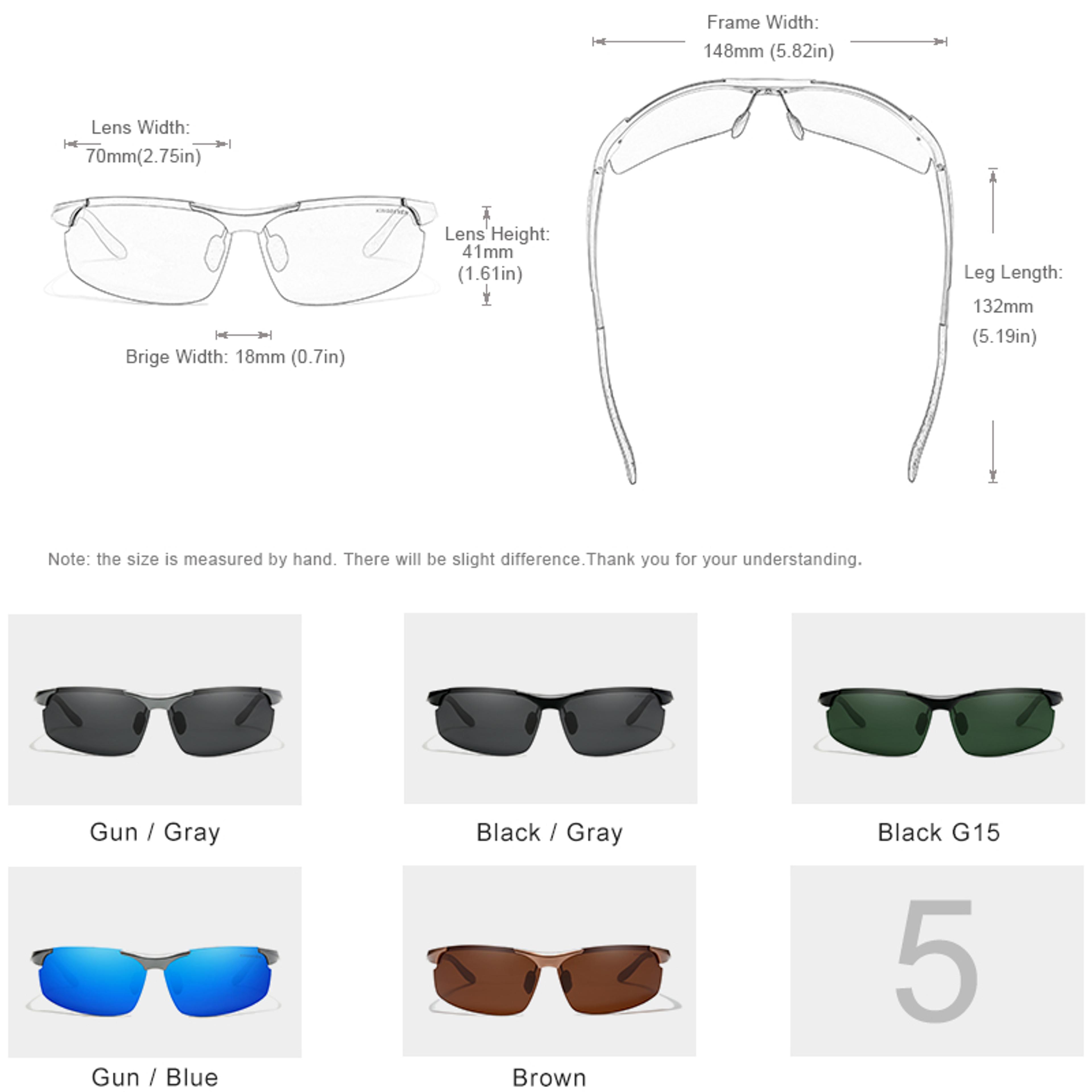 KINGSEVEN Polarized Aviator Sunglasses Aluminum Frame Driving Eyewear 3