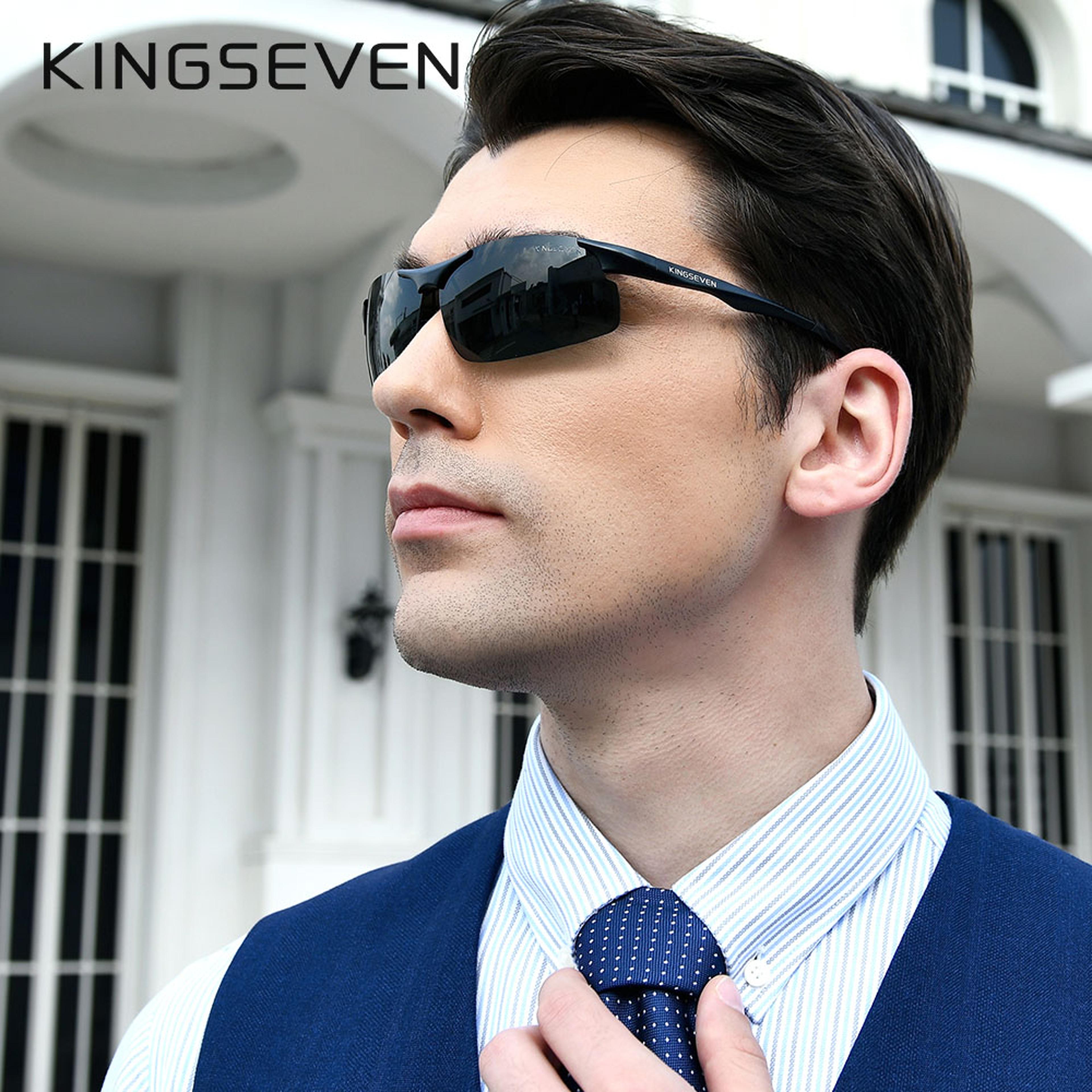 KINGSEVEN Polarized Aviator Sunglasses Aluminum Frame Driving Eyewear 4