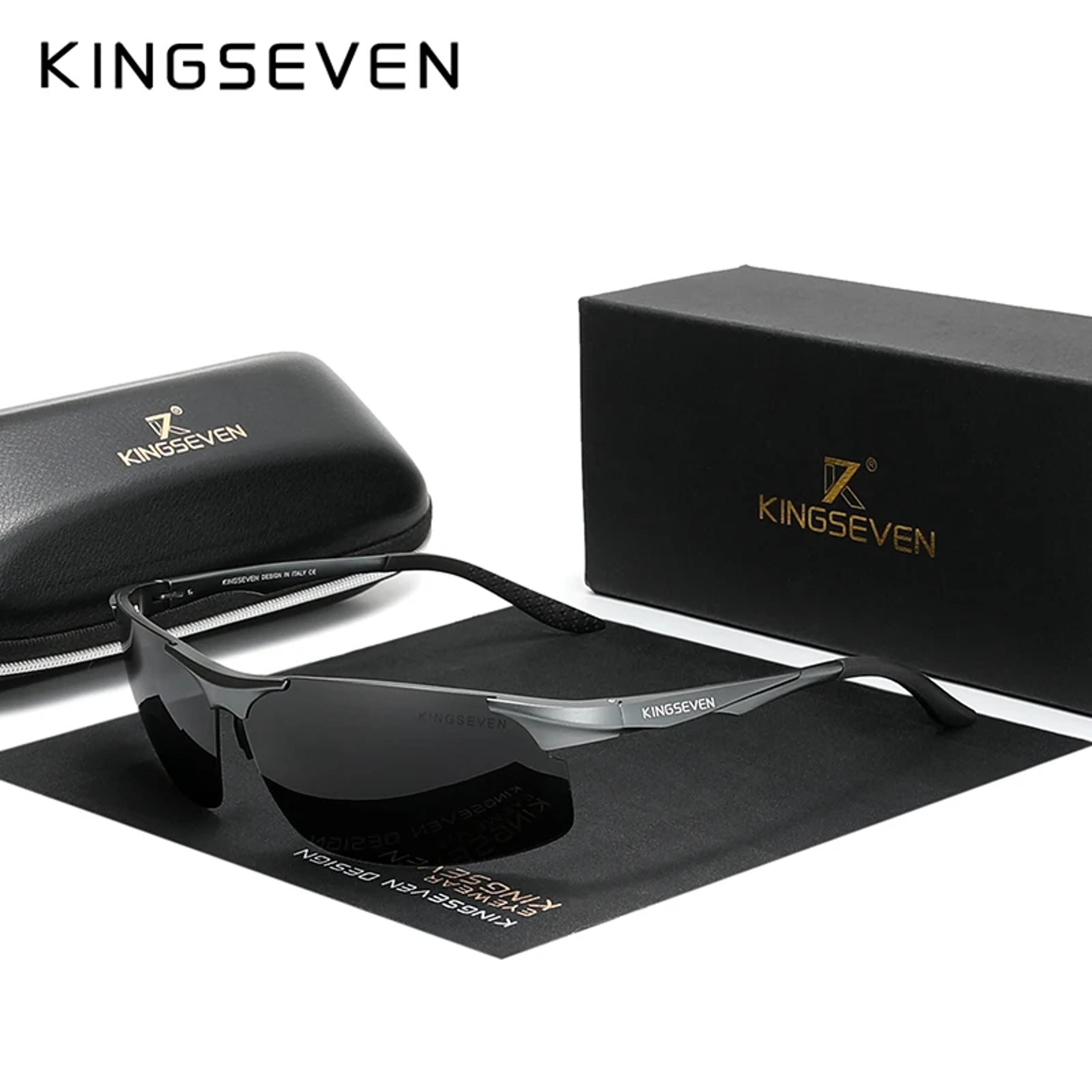 KINGSEVEN Polarized Aviator Sunglasses Aluminum Frame Driving Eyewear 8