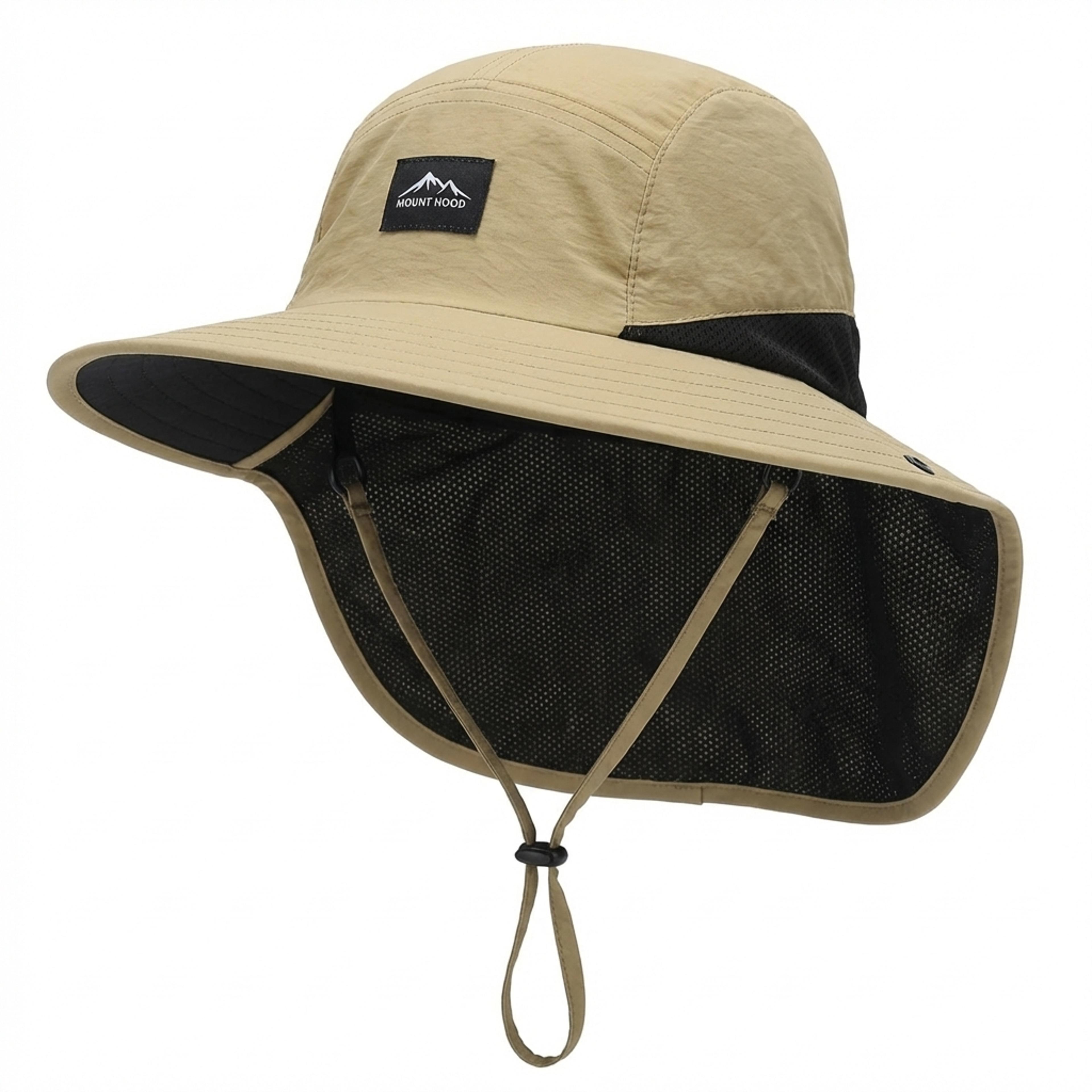 Unisex Wide Brim Sun Protection Bucket Hat With Neck Flap Quick Dry Fishing Hiking Hat 3