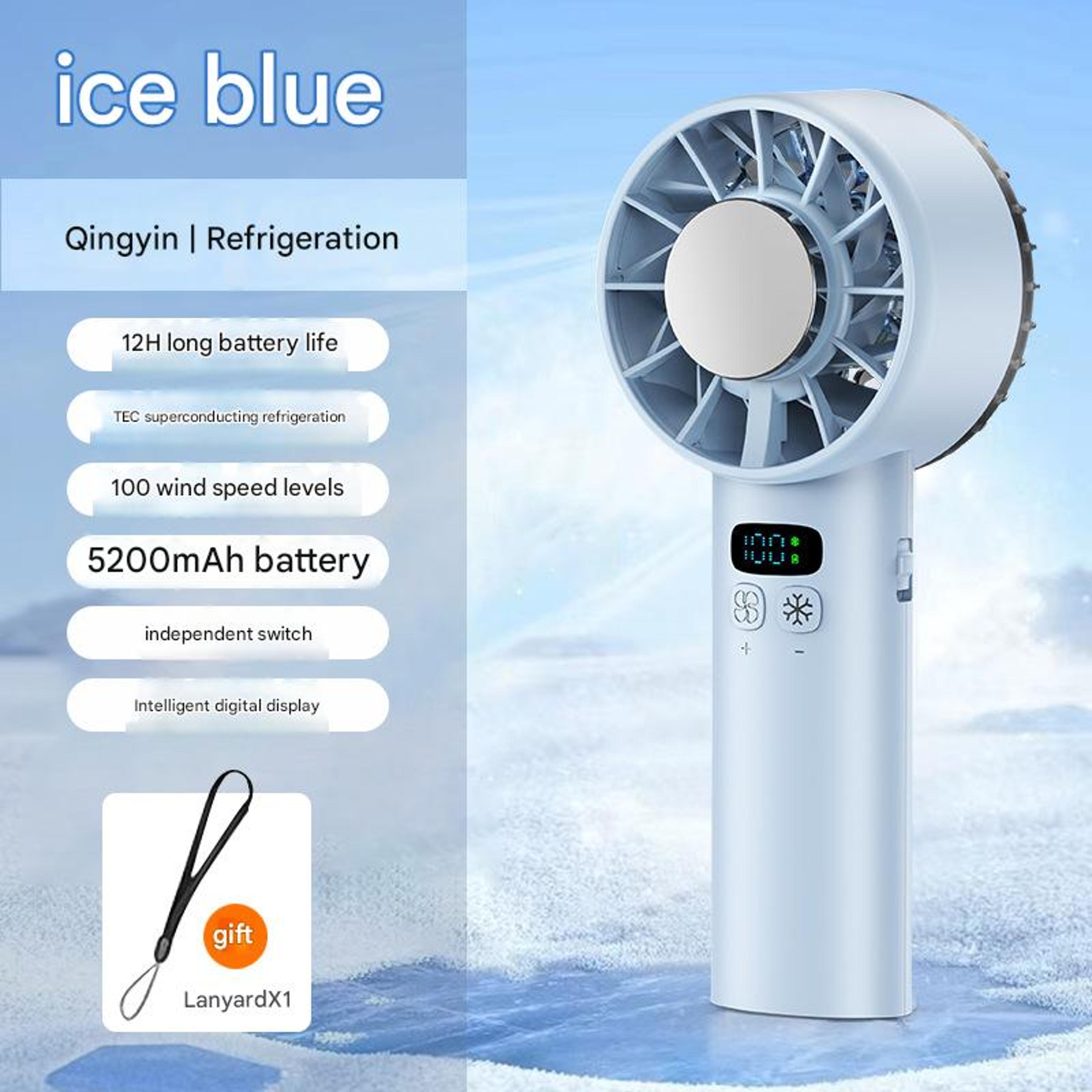 Ice Compress Handheld Cooling Fan USB Fan 5