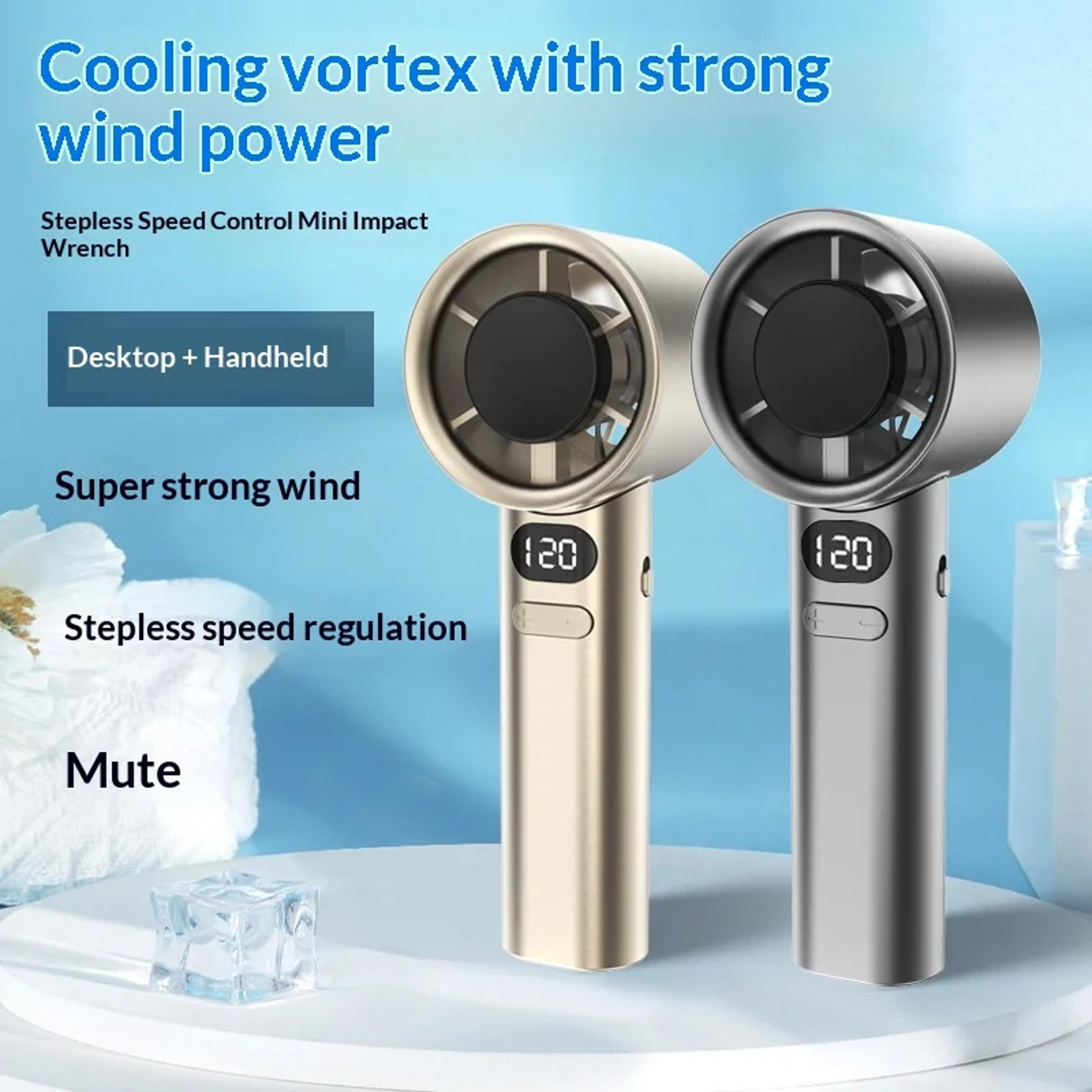 HOMEFISH USB Rechargeable Bladeless Portable Handheld Cooling Fan For Personal Use 2