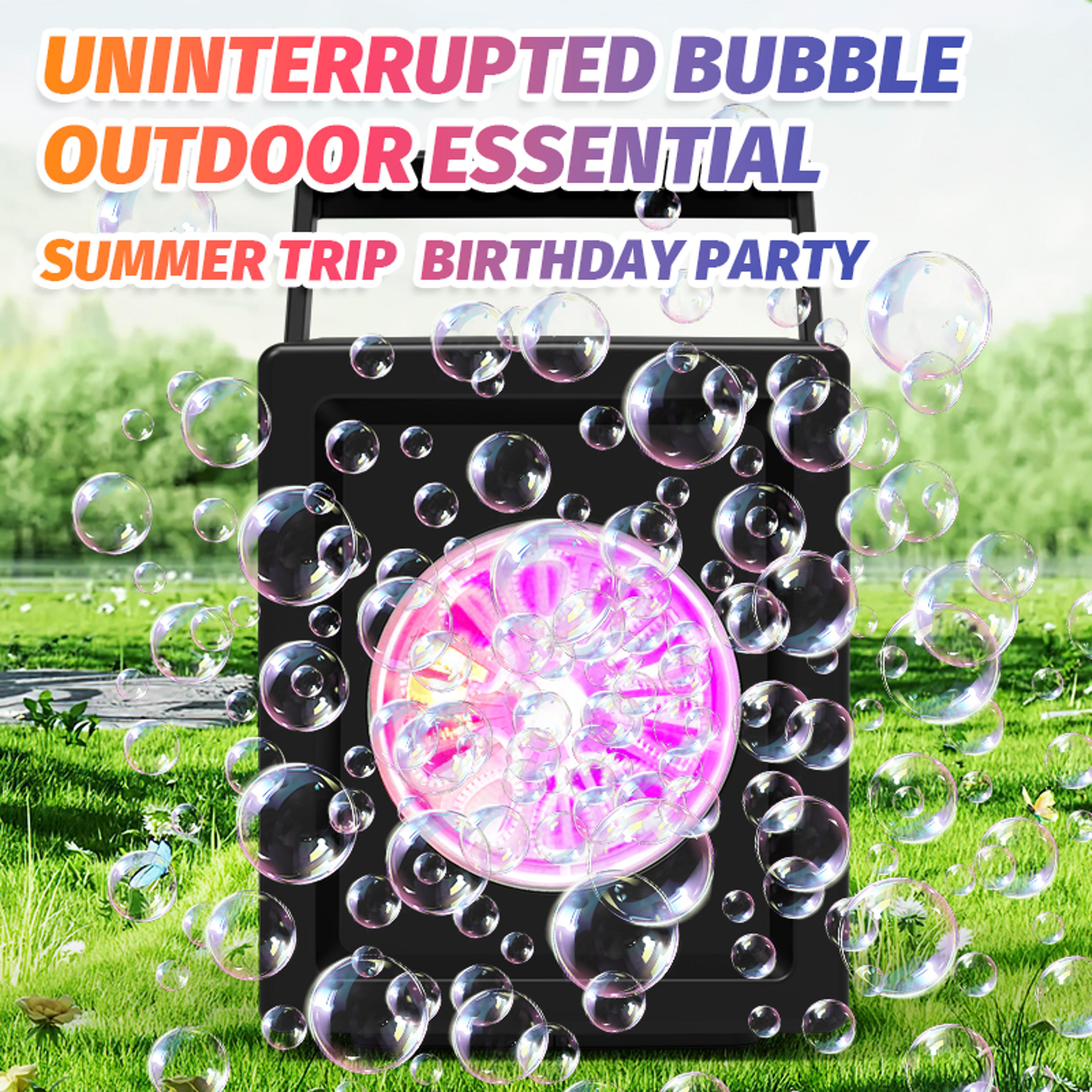 Electric Bubble Machine Handheld Bubble Blower Toy For Kids Outdoor Parties 2
