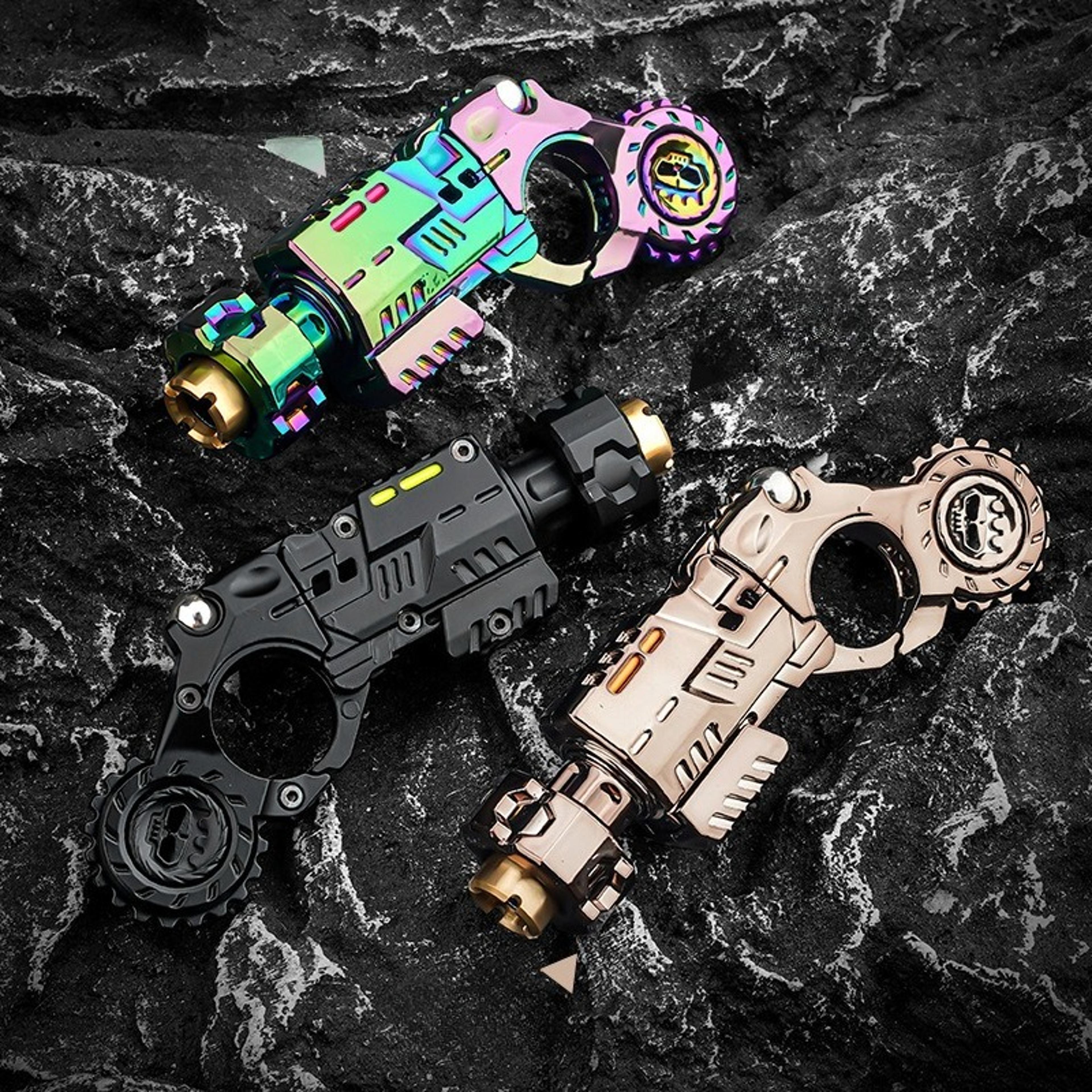 Shell Ejecting Alloy Toy Gun Fidget Spinner Stress Relief Desk Gadget For Boys Gift 3