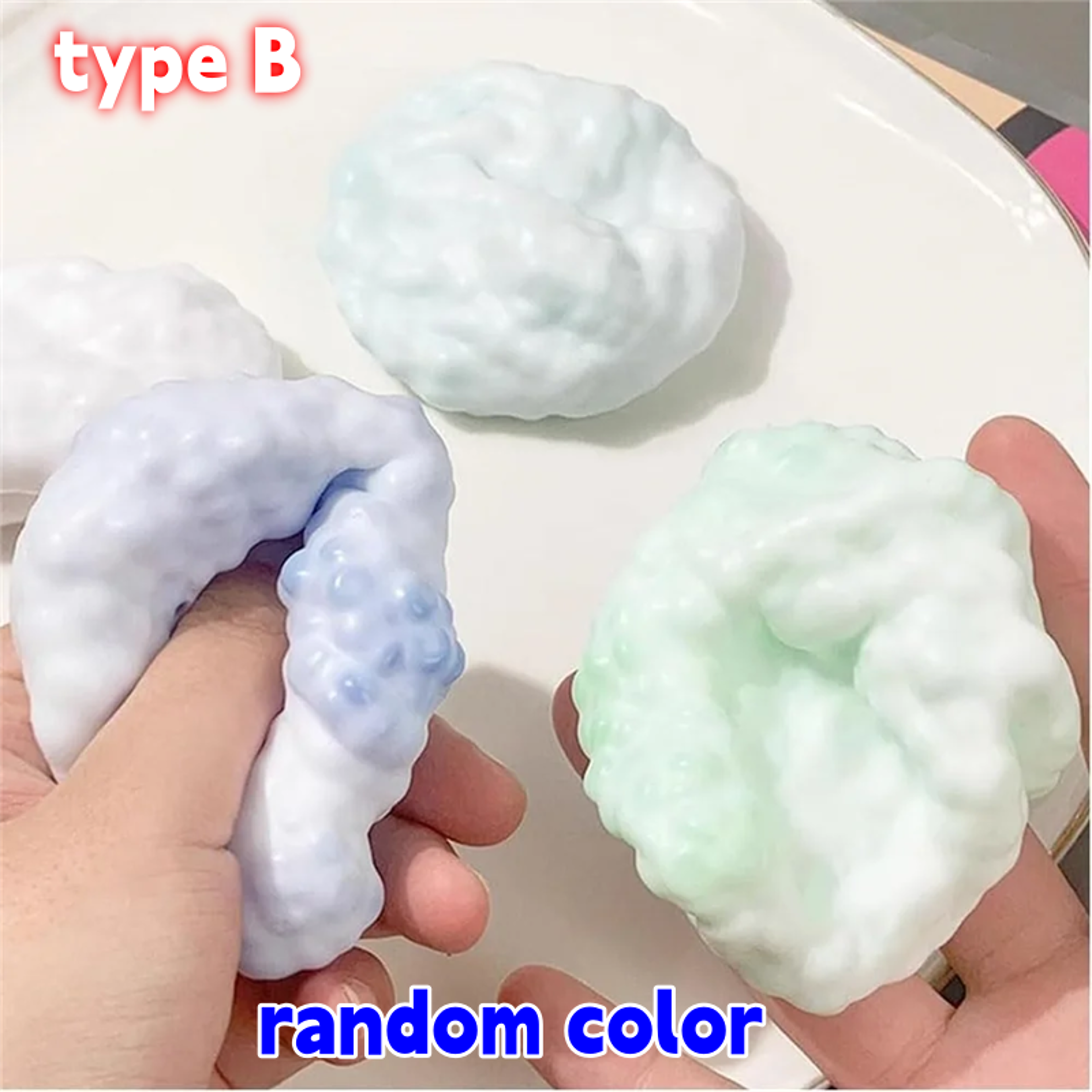 Shapeable Grape Squishy Stress Relief Sand Ball Fidget Toy 5