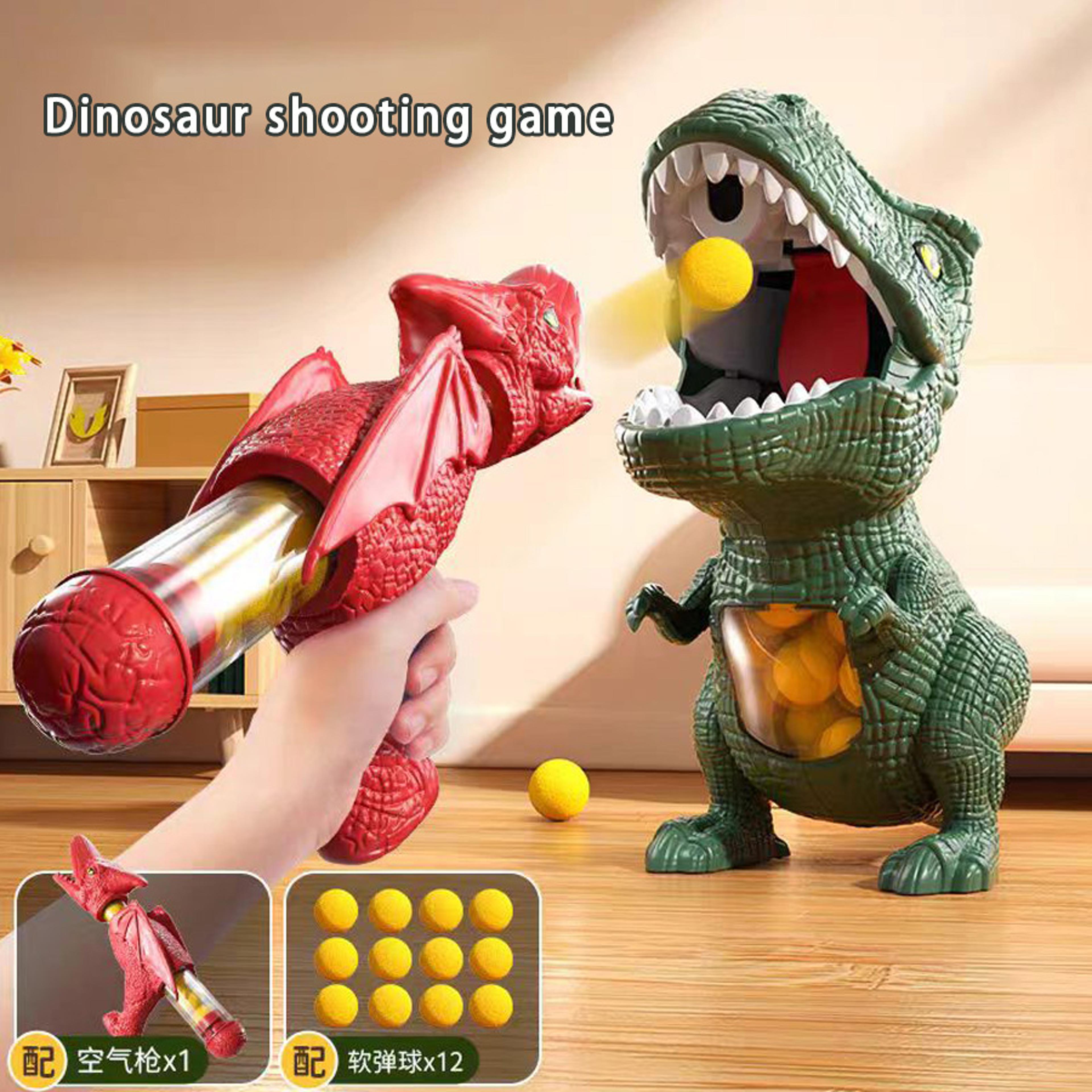 dinosaur shooting toy tyrannosaurus rex soft bullet gun interactive kids target game