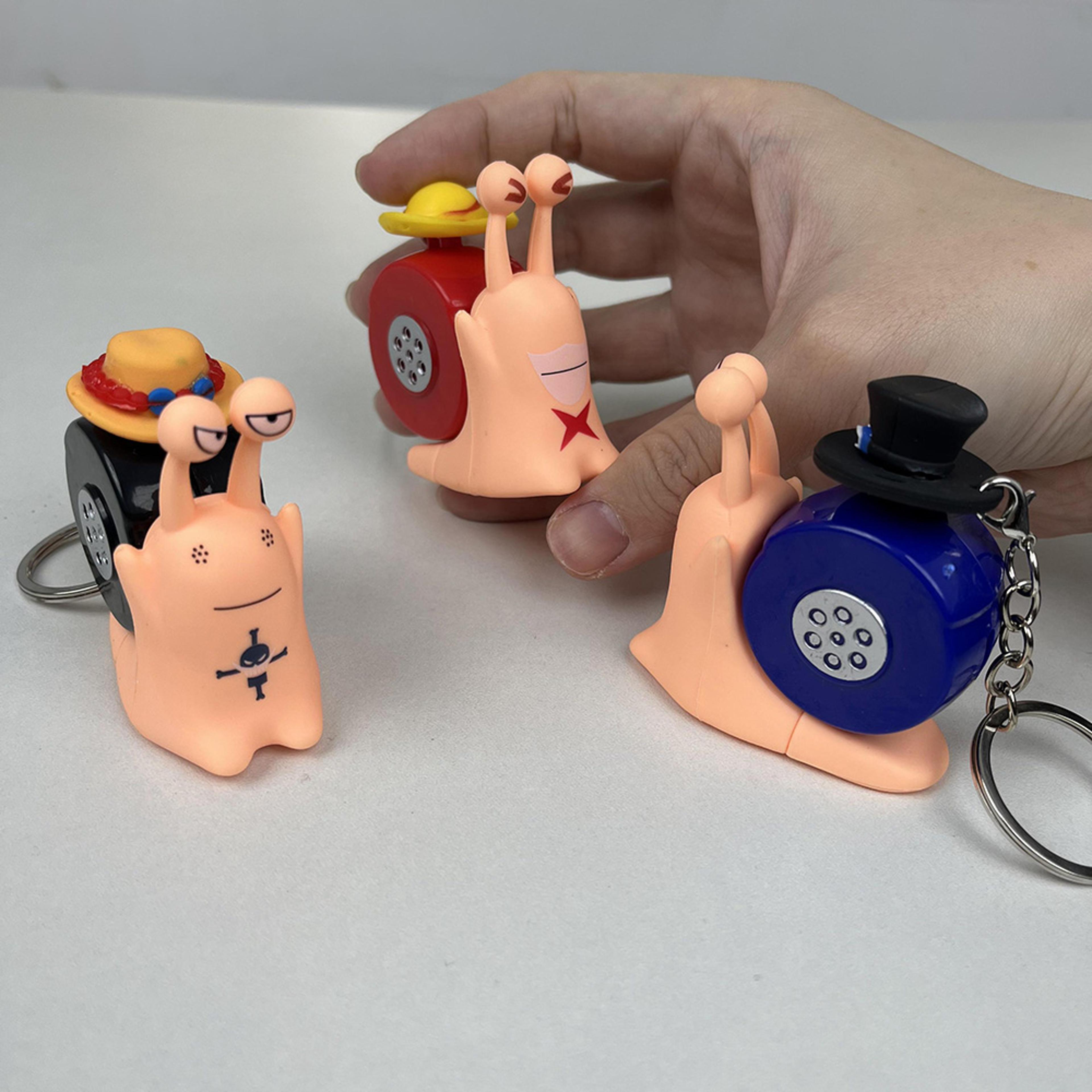 One Piece Den Den Mushi Anime Phone Toy With Sound Recording Cartoon Snail Collectible Figure 1
