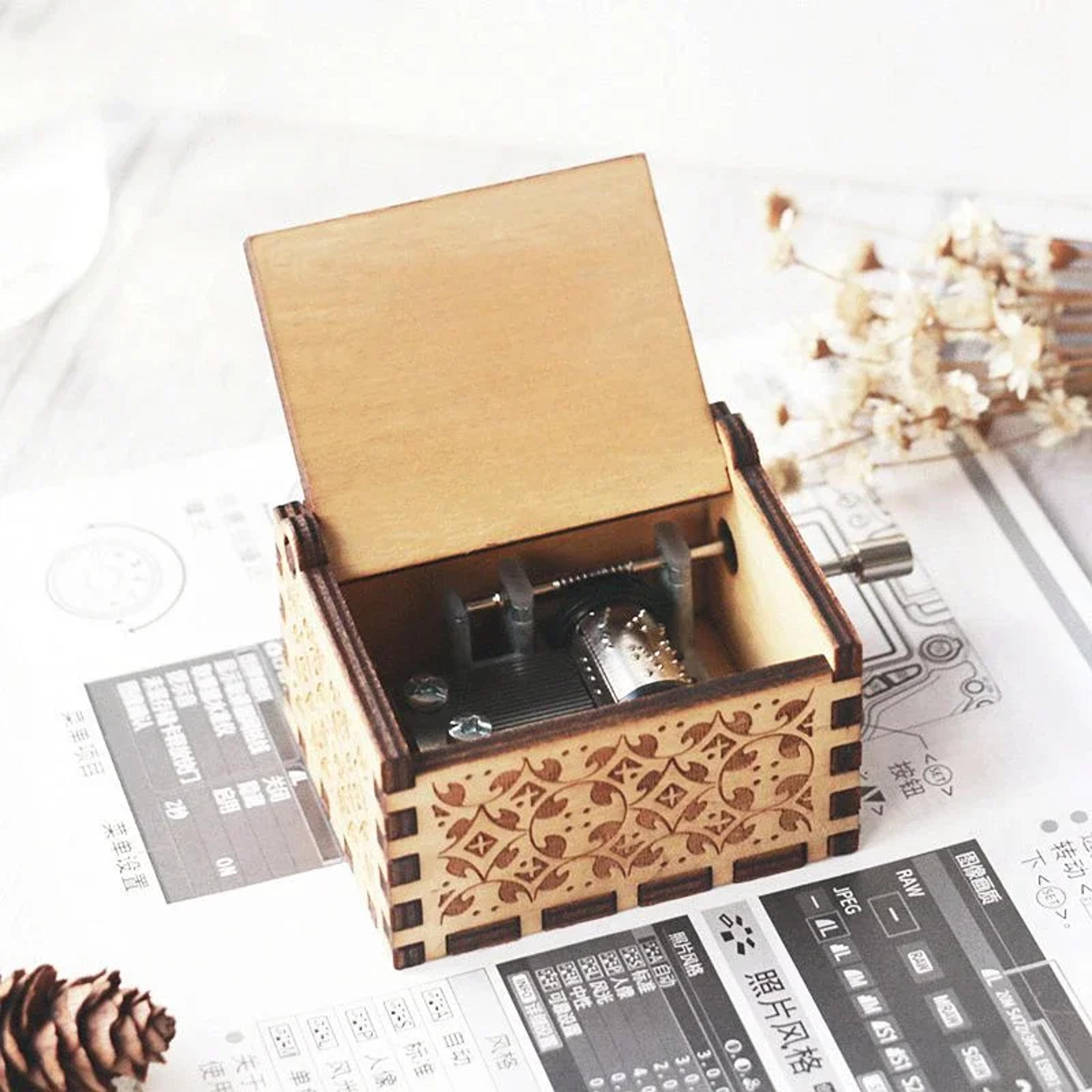 Galactic Melody Wooden Music Box Hand Crank Star Wars Inspired Keepsake Gift 2