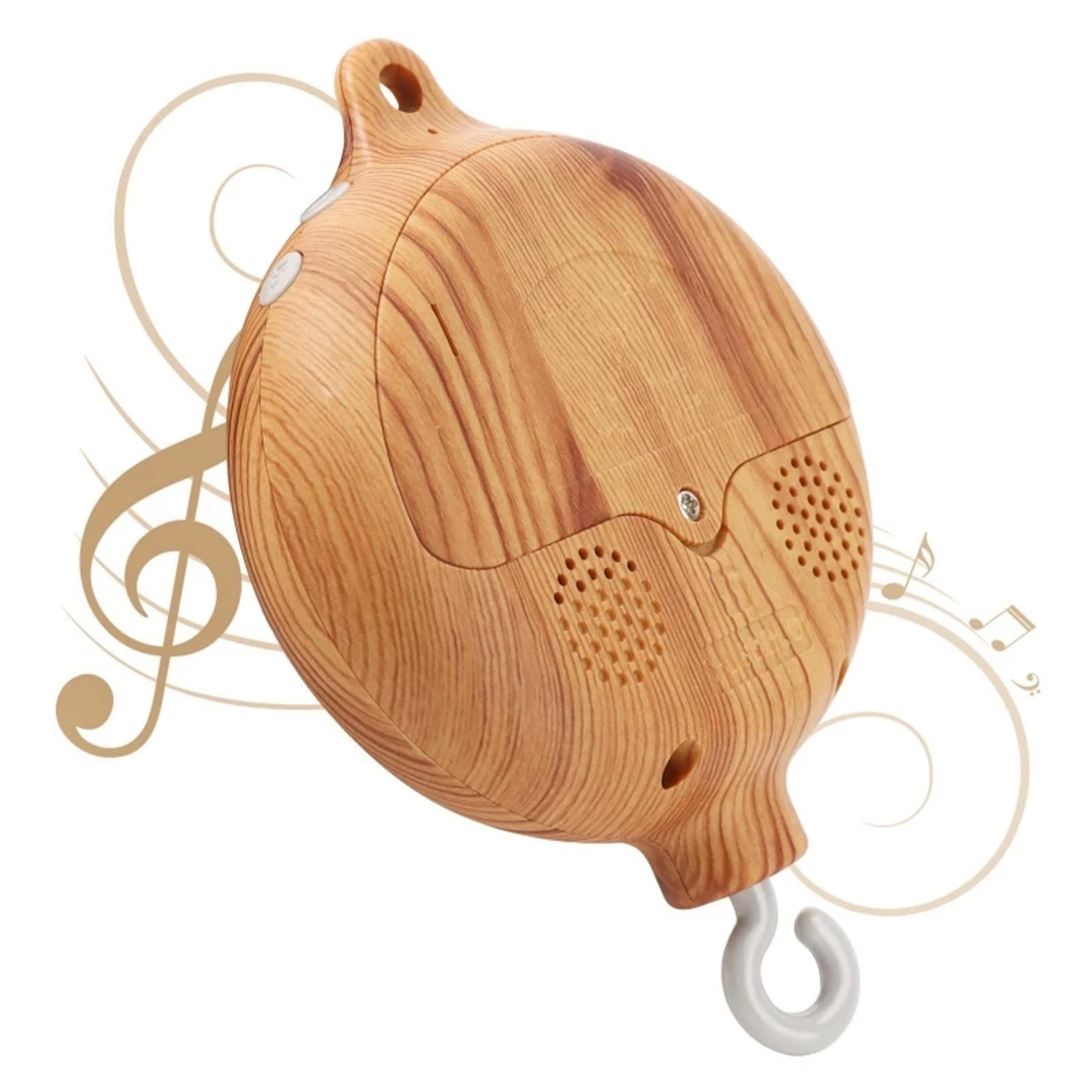 Revolving Music Box For Newborns Baby Crib Imitation Wood Color Hanging Rattle Baby Soothing Musica 5