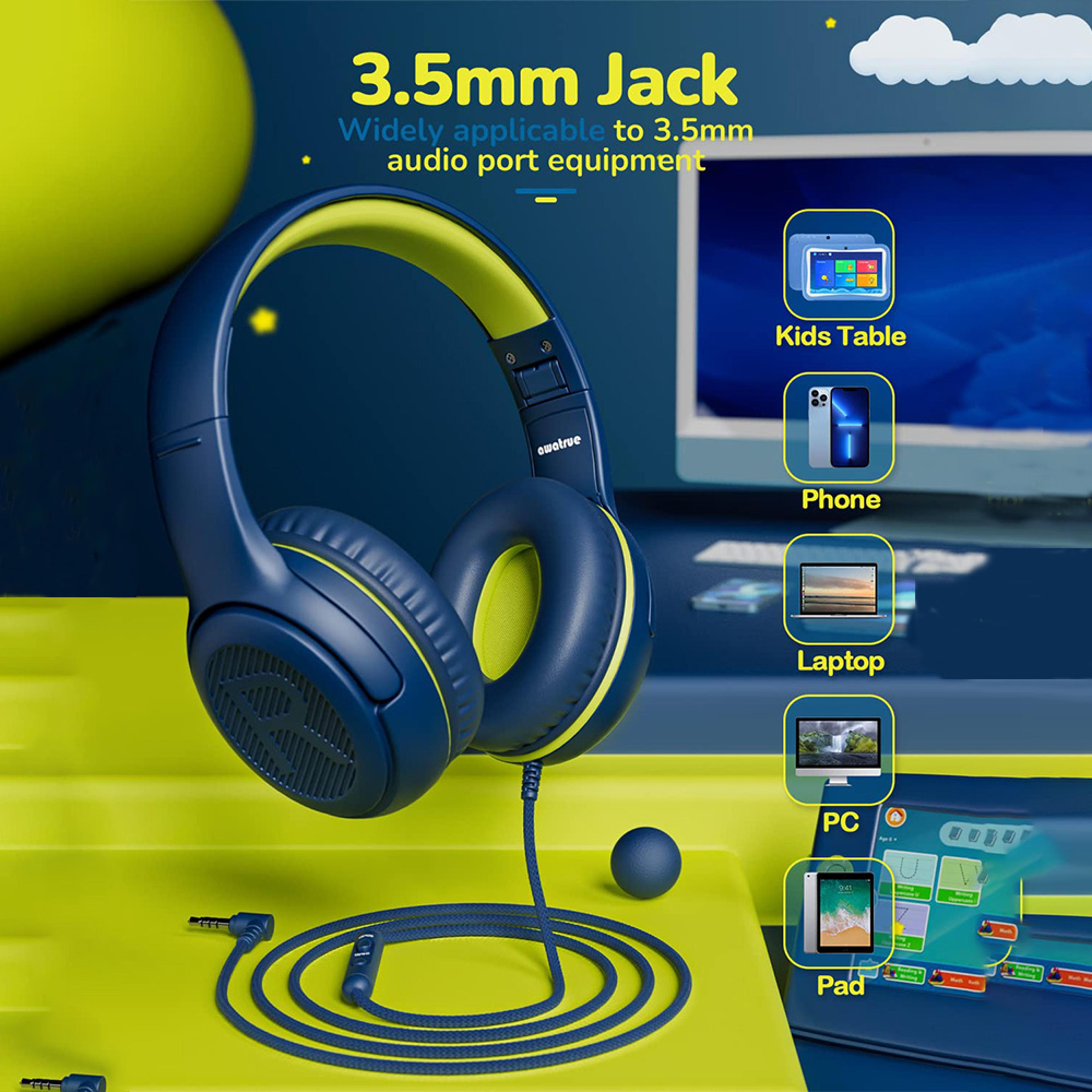 AWATRUE Kids Gaming Headset With Mic Safe Volume Wired Headphones For School  PC 5