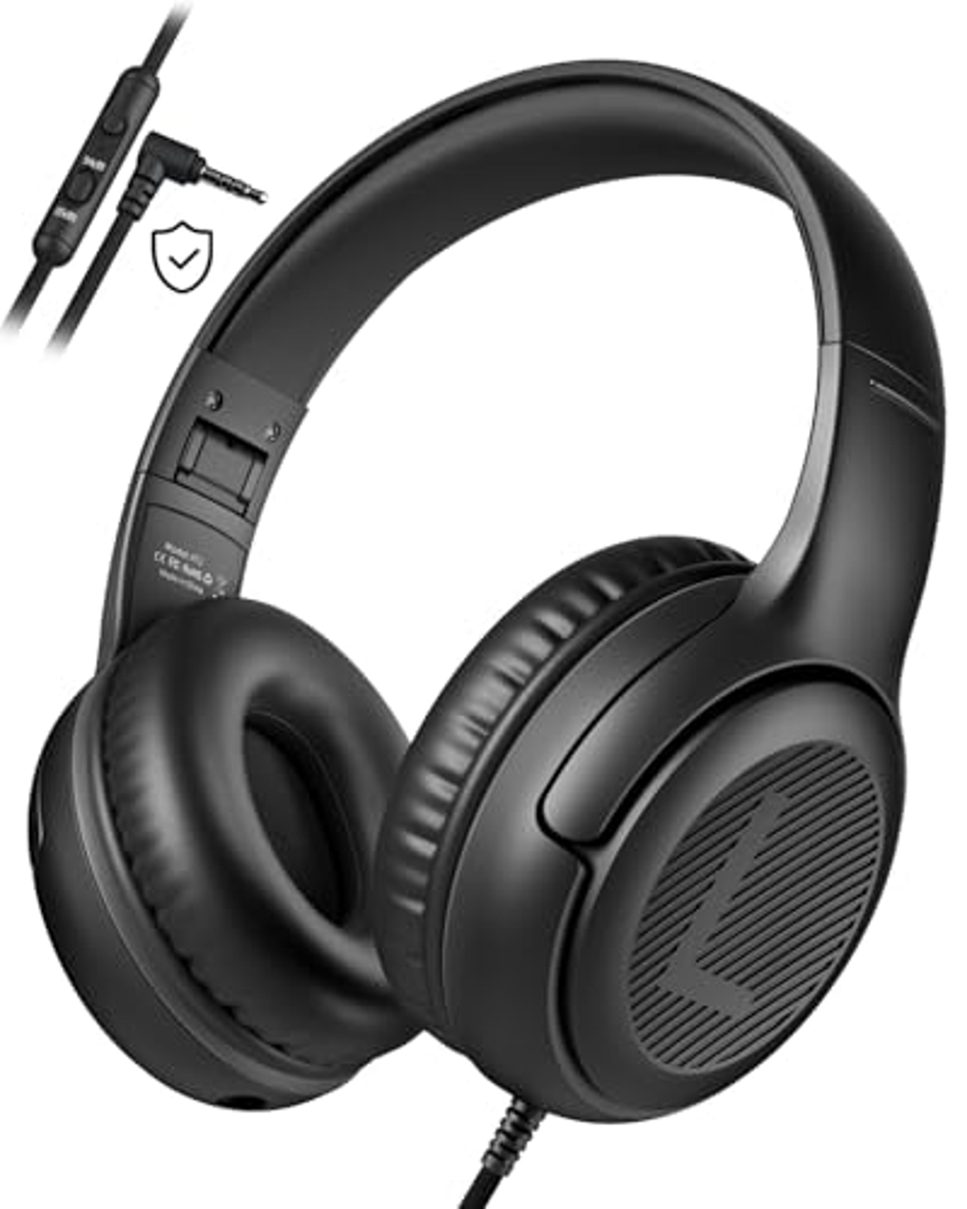 AWATRUE Kids Gaming Headset With Mic Safe Volume Wired Headphones For School  PC 12