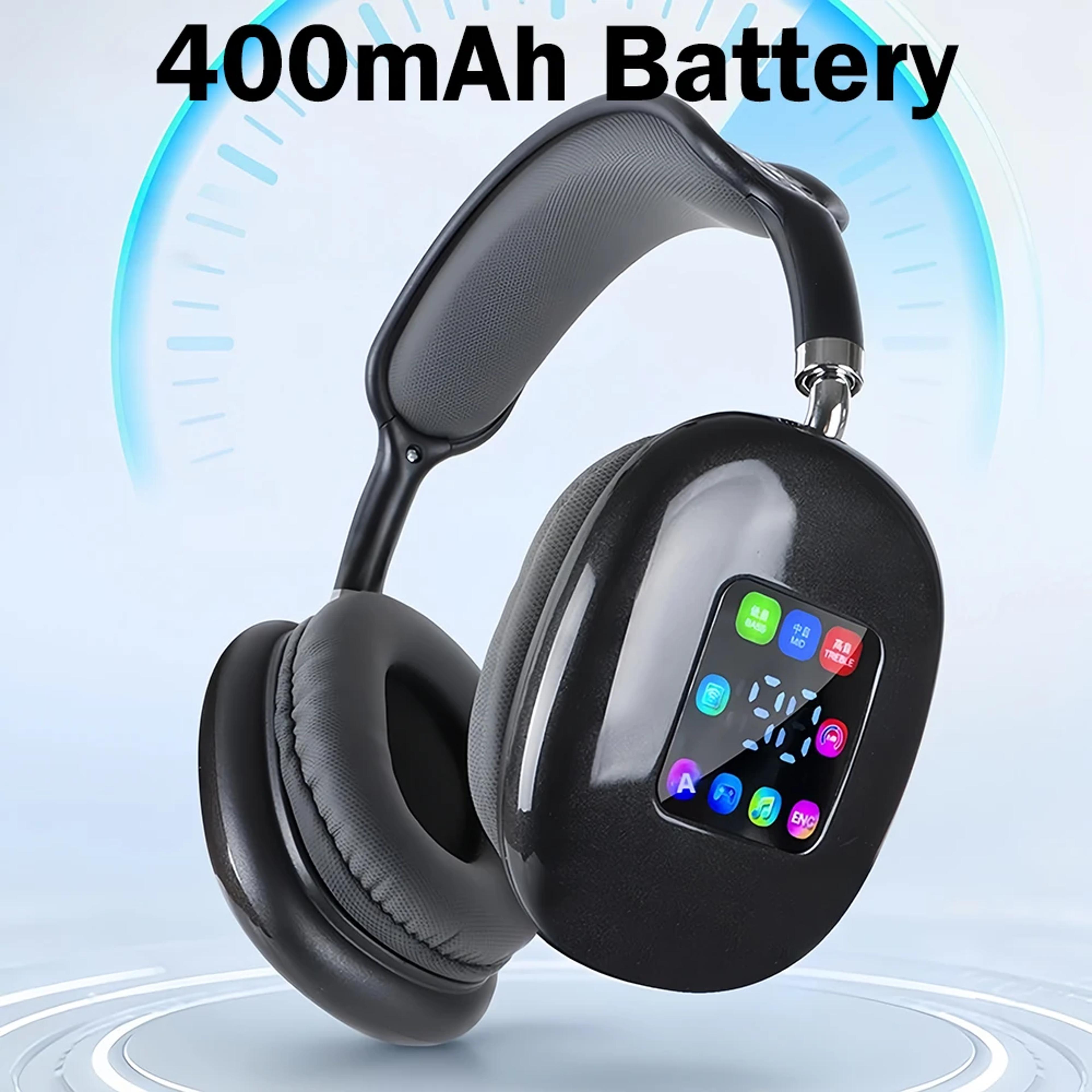 Smart ANC Bluetooth Over Ear Headphones With Color Display  FM Radio 1