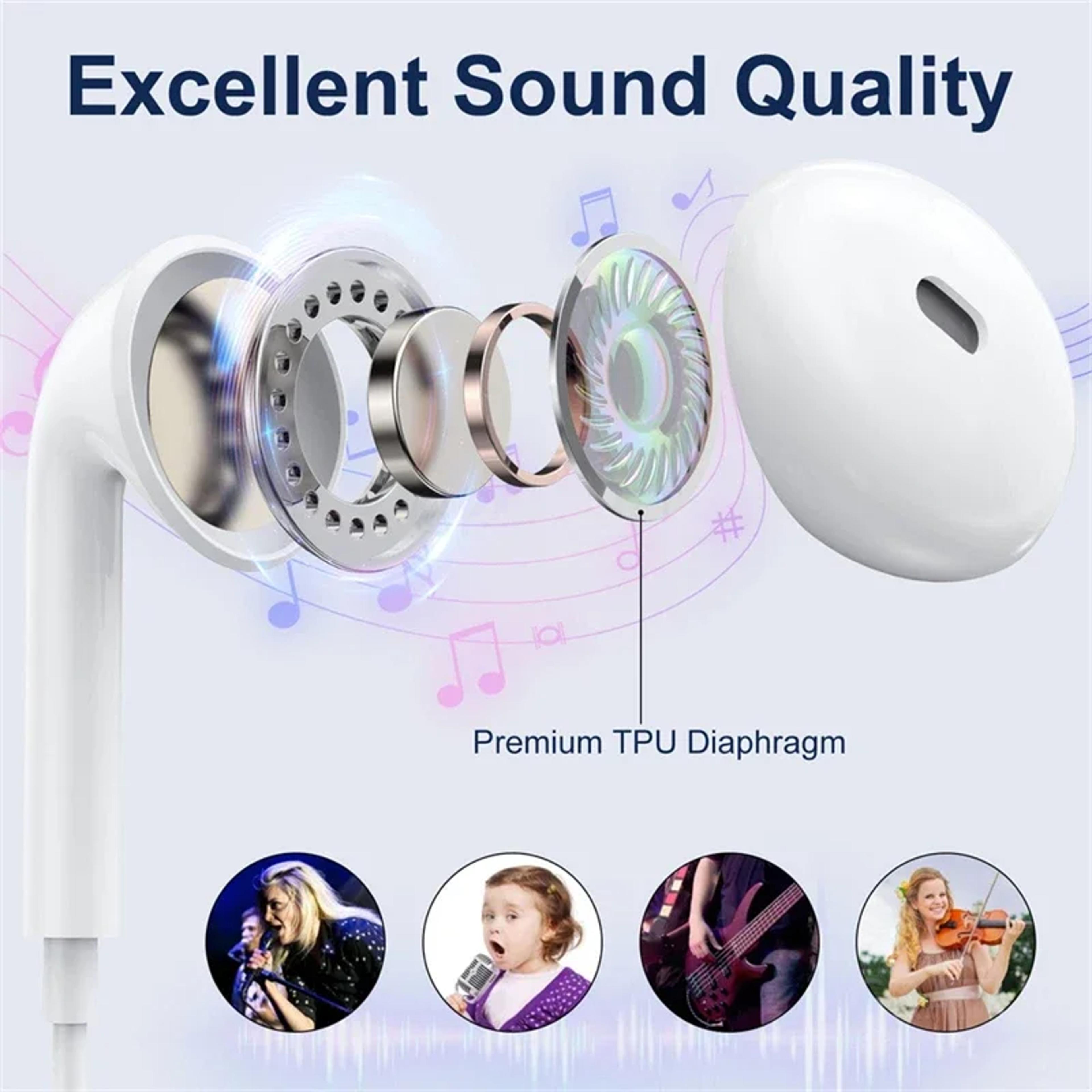 Type C Wired Earphones With HD Mic For Xiaomi Samsung Huawei USB C In Ear Headphones 1