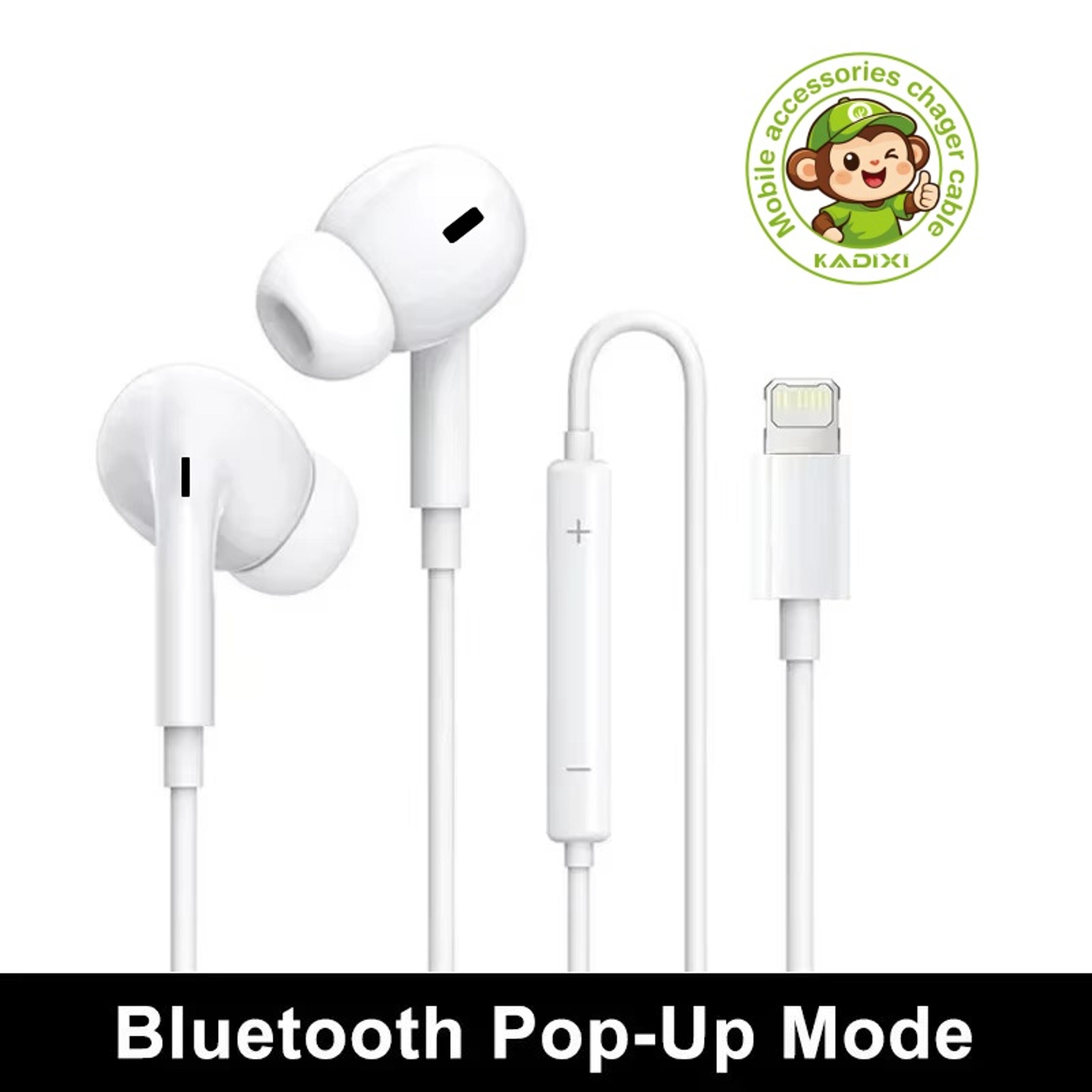 Lightning Earphones For IPhone Wired In Ear Headphones With Mic Apple Compatible 7