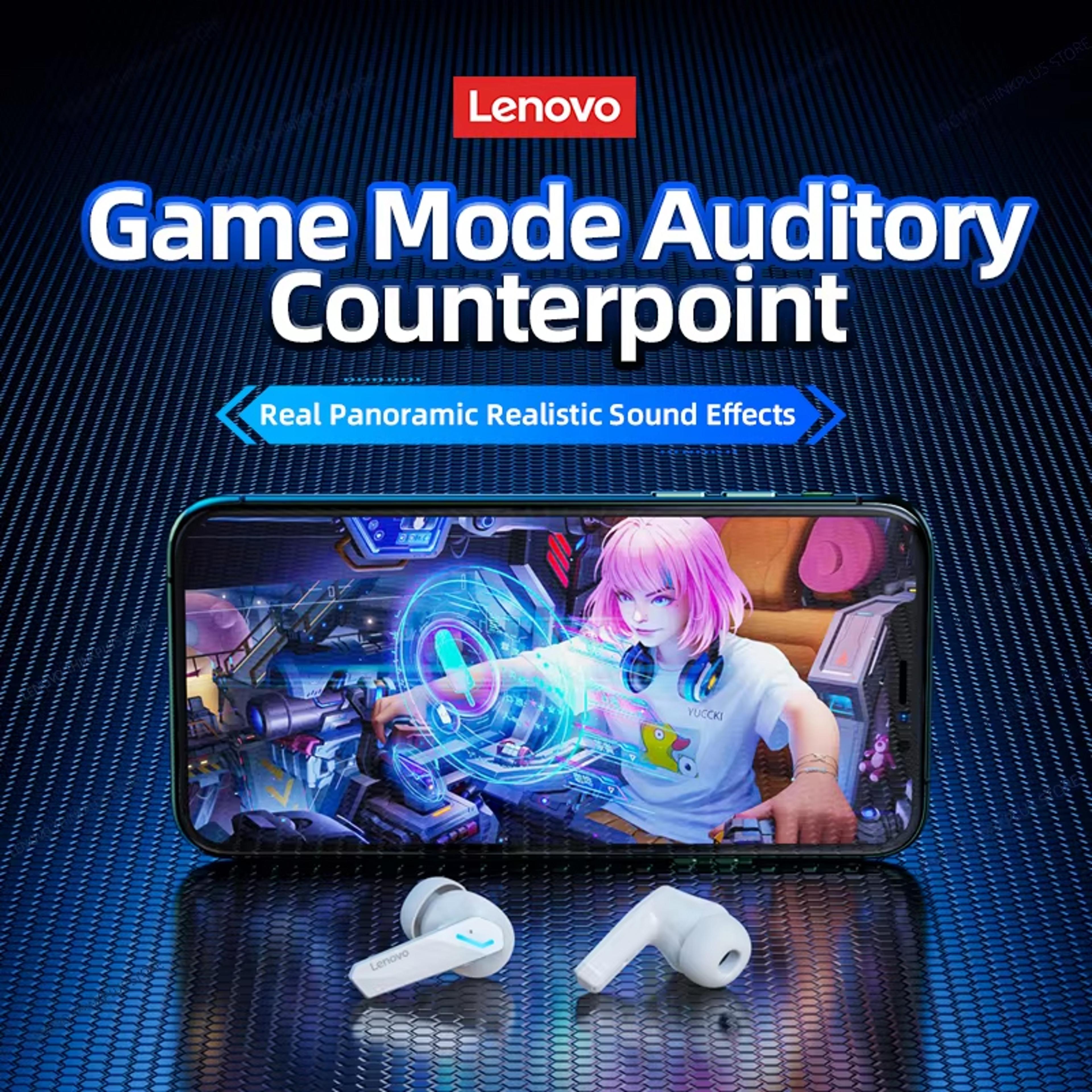 Lenovo Pro TWS Bluetooth Wireless Gaming Earbuds HIFI Noise Cancelling Earphones 5