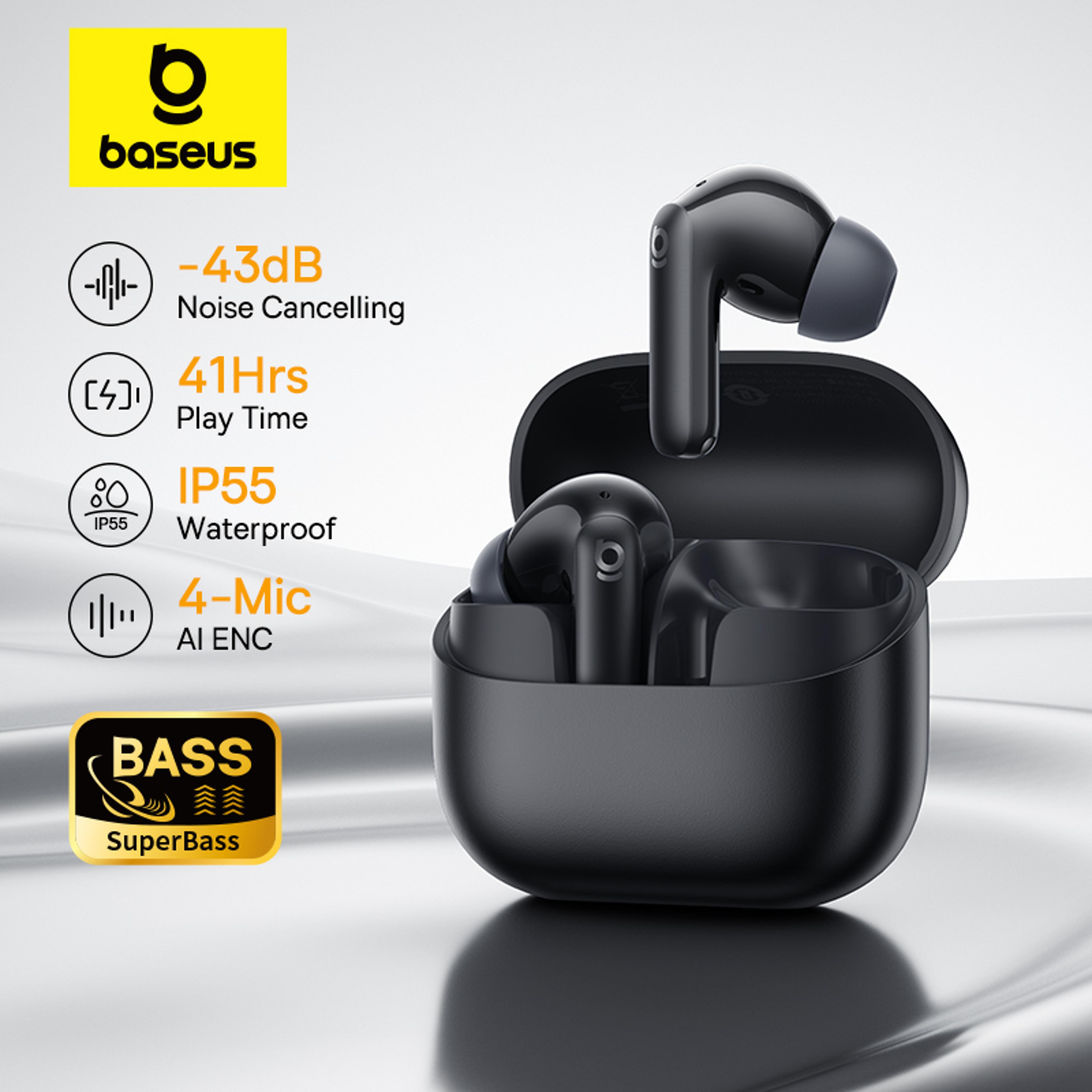 Baseus NC Noise Cancelling Wireless Earbuds With Bluetooth And Deep Bass Sound 0
