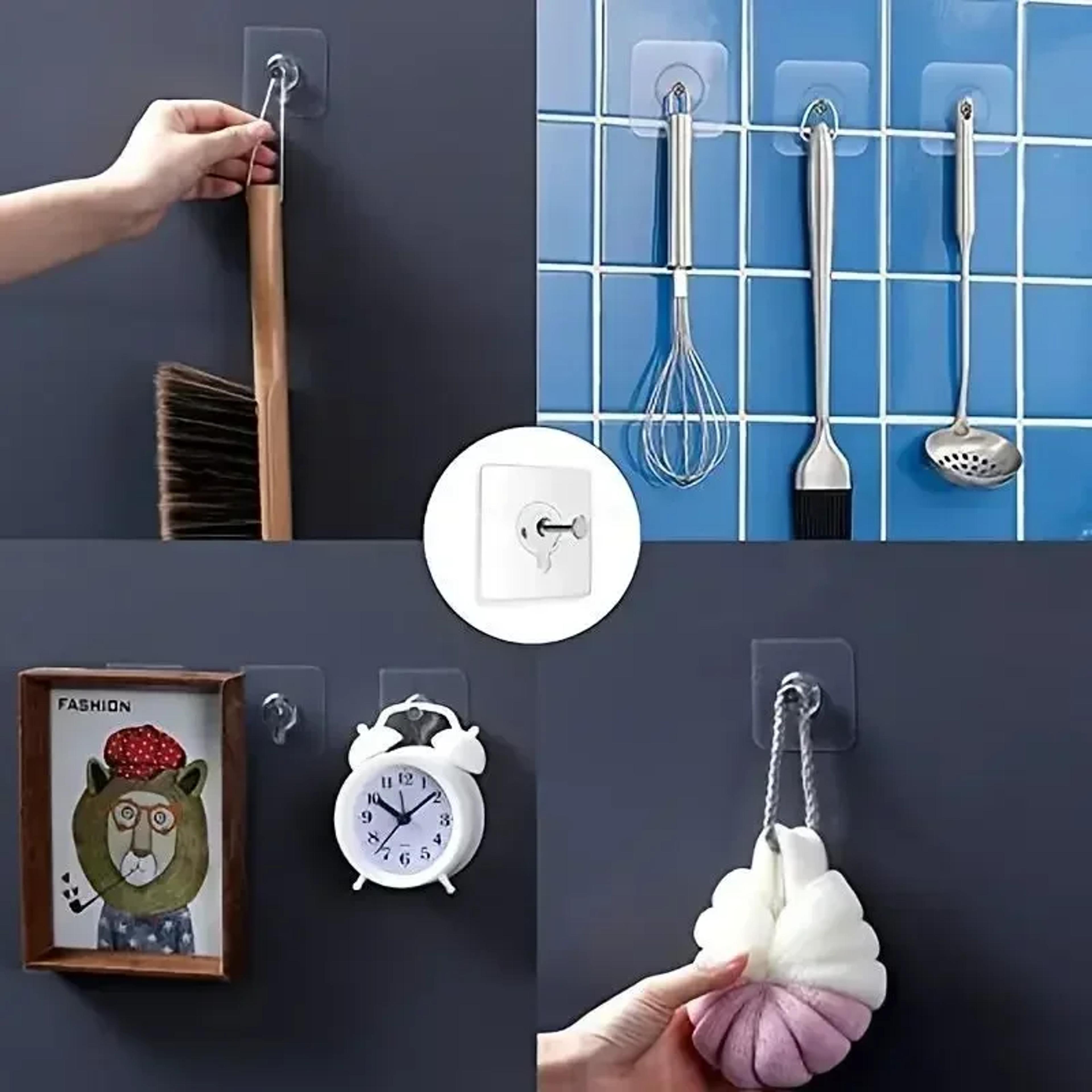 Multi Purpose Self Adhesive Wall Hooks For Photo Frames Door Hanging  Kitchen Storage 4