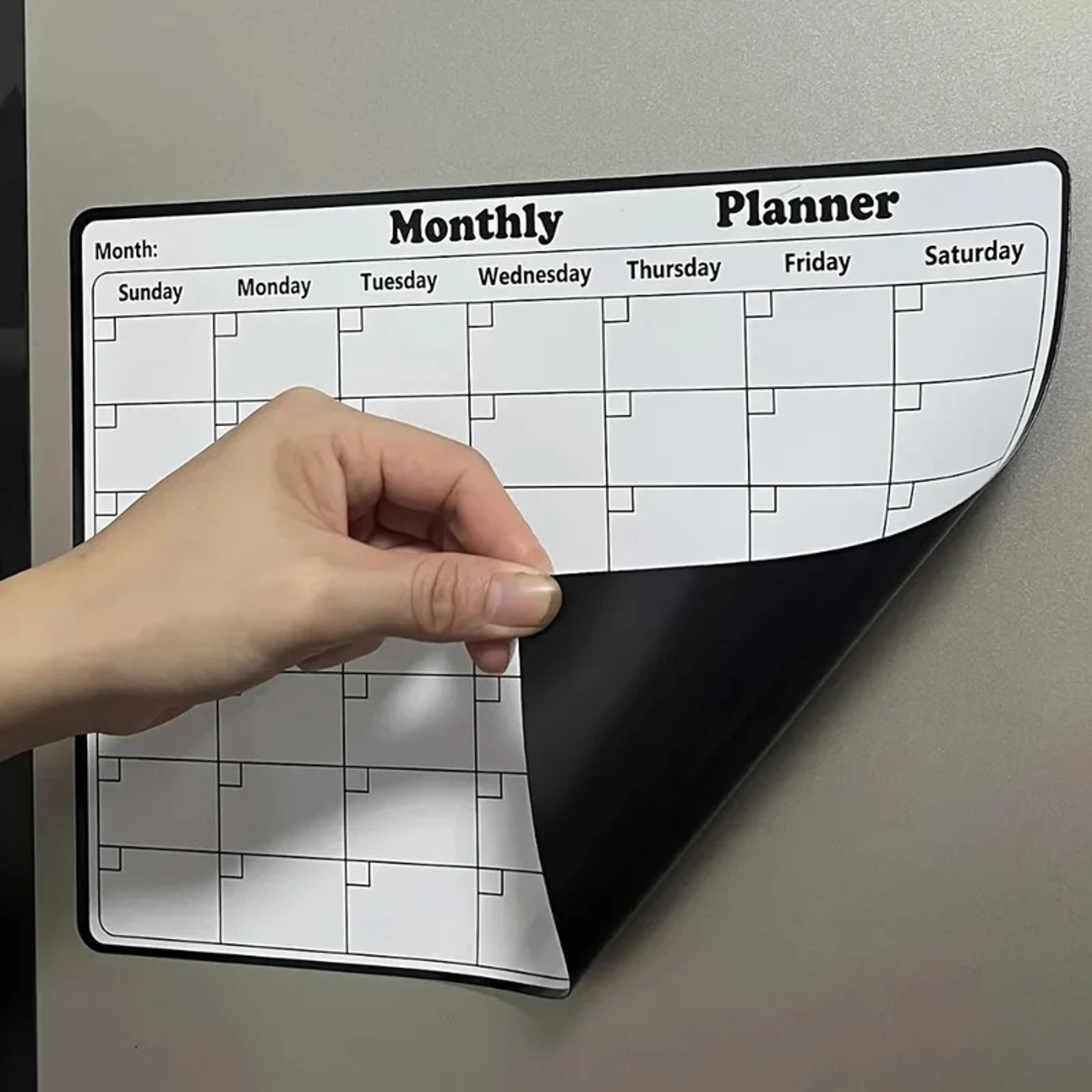 magnetic fridge dry erase calendar monthly planner whiteboard with message board