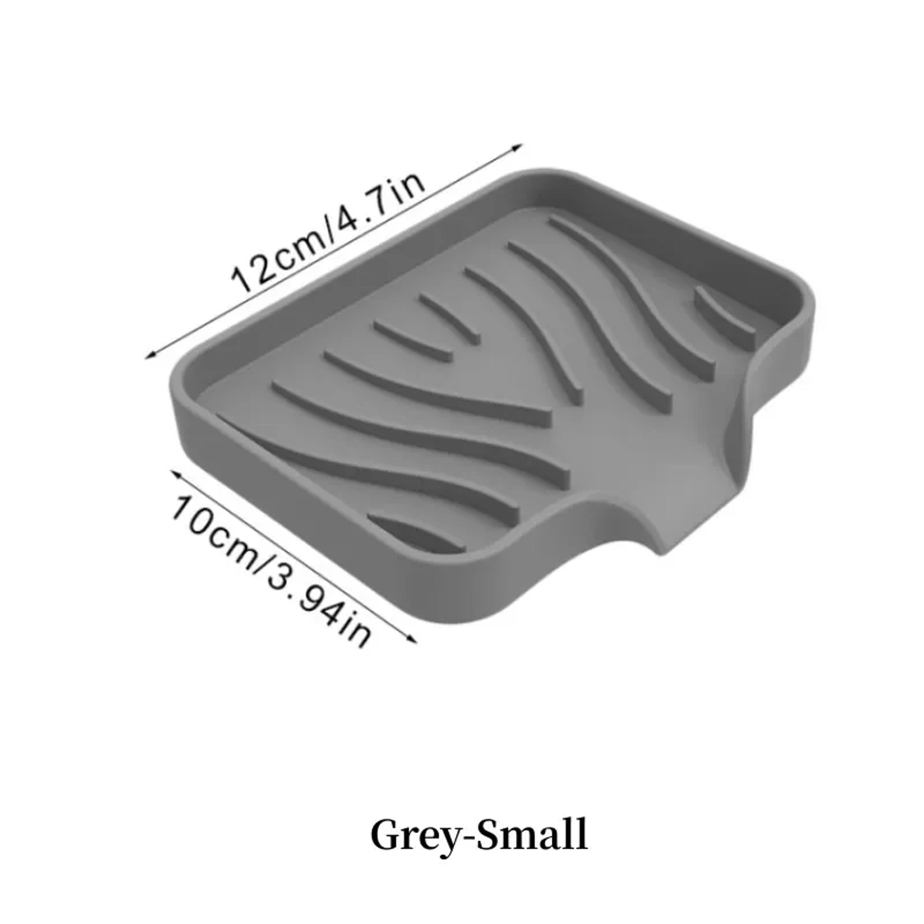 Silicone Soap Dish With Drain Tray Anti Slip Sink Soap Tray For Kitchen  Bathroom 4