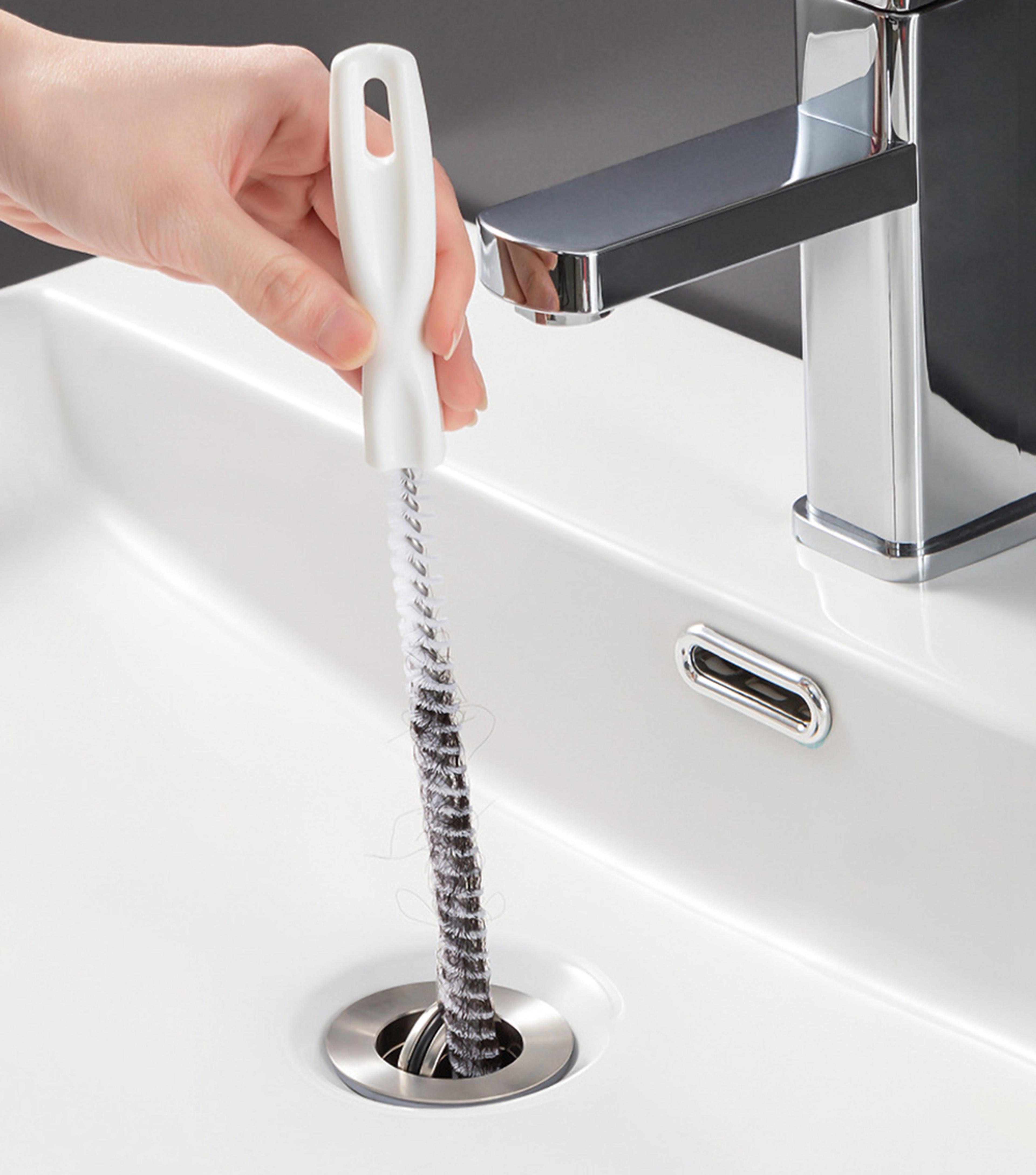 Flexible Drain Cleaning Brush For Sink Shower  Pipe Hair Clog Removal Tool 0