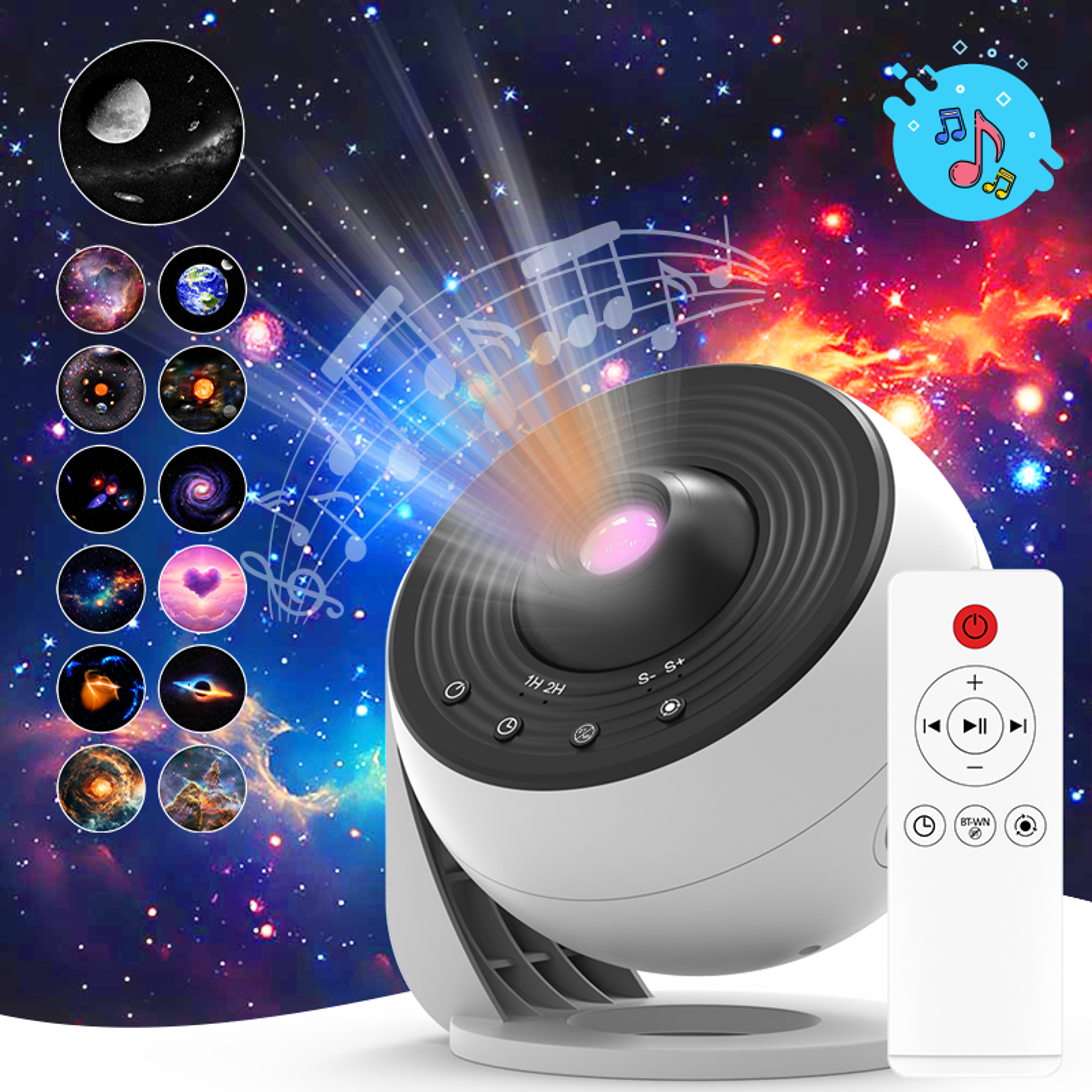 HD Galaxy Projector Bluetooth Planetarium Projector With Remote  Star Night Light 0