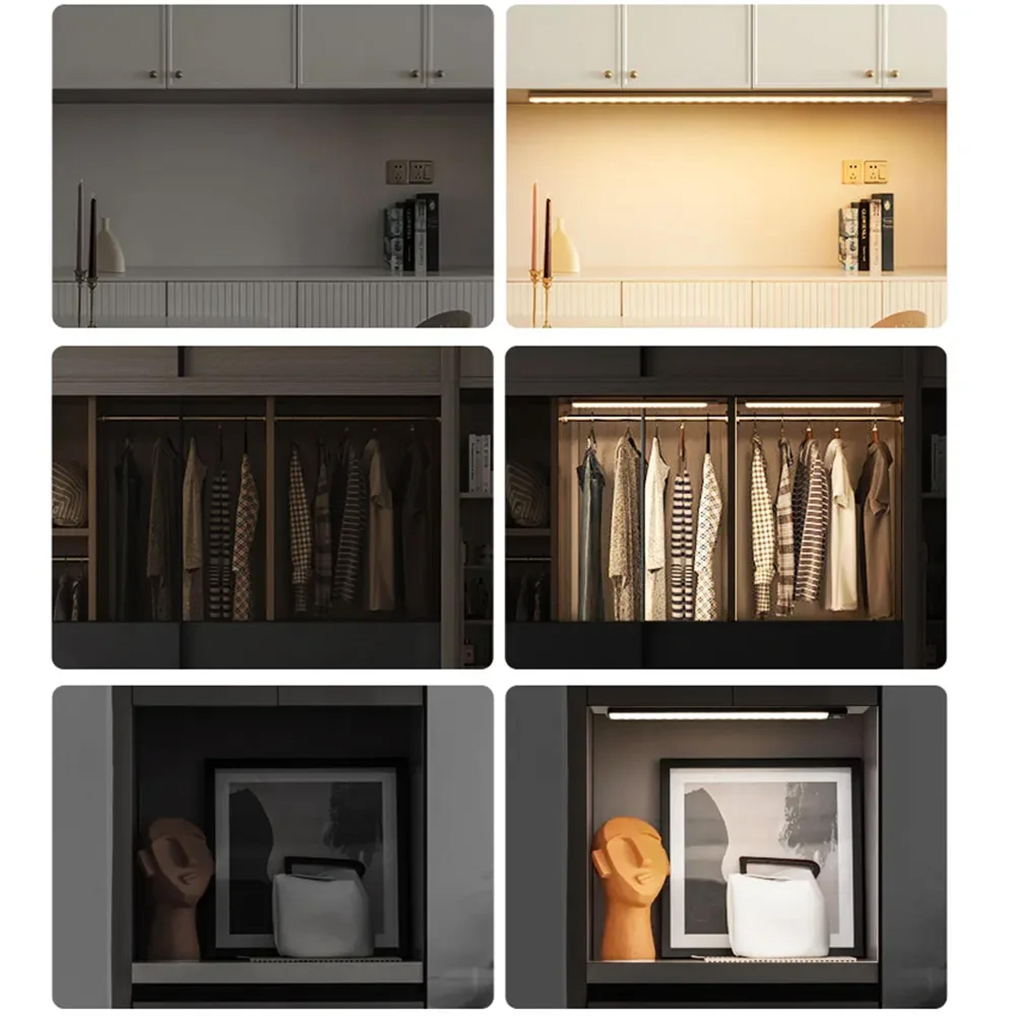 Smart Motion Sensor Light USB Rechargeable LED Cabinet Light For Kitchen Closet  Wardrobe 2