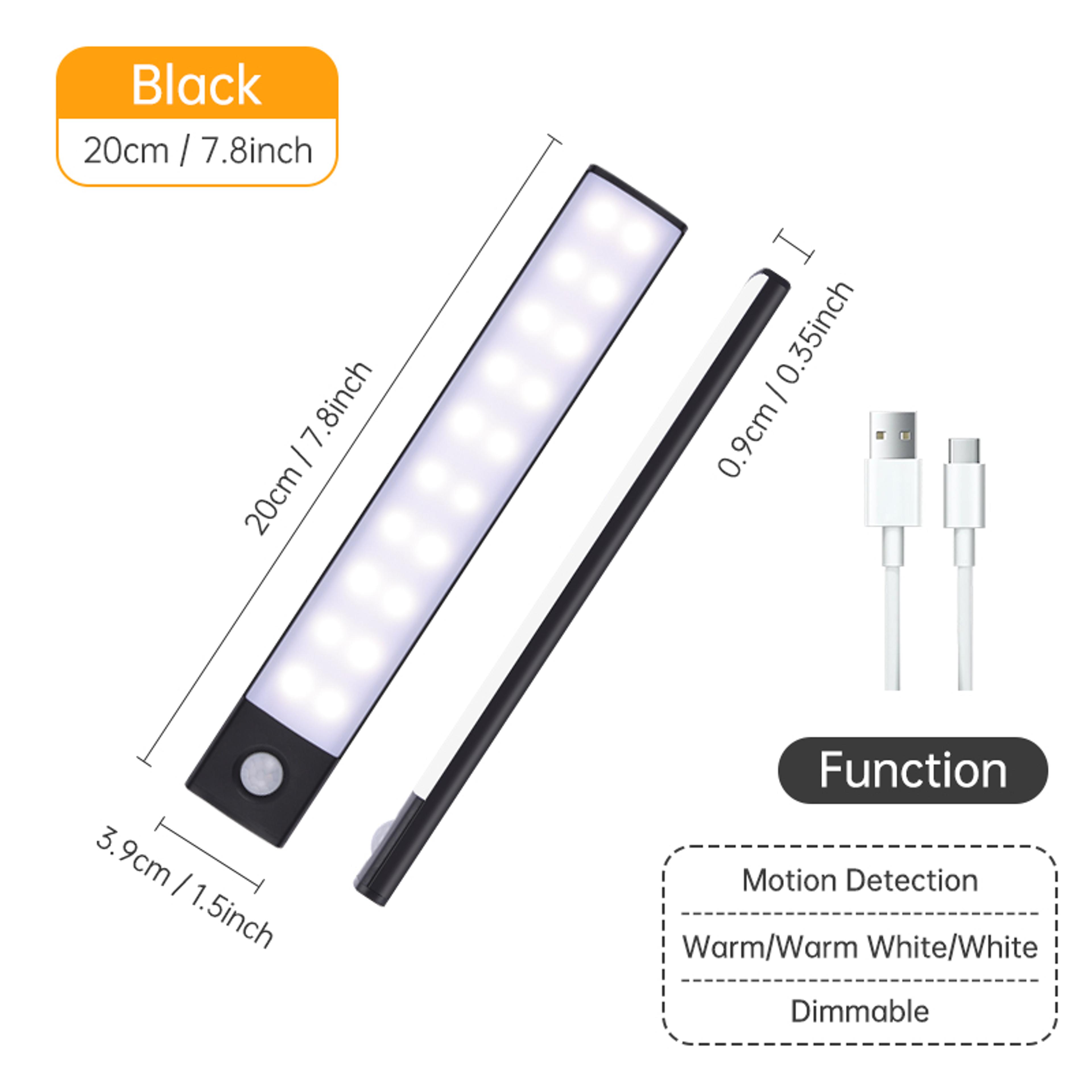 Motion Sensor Light USB Rechargeable LED Cabinet Light For Kitchen Closet  Wardrobe 9
