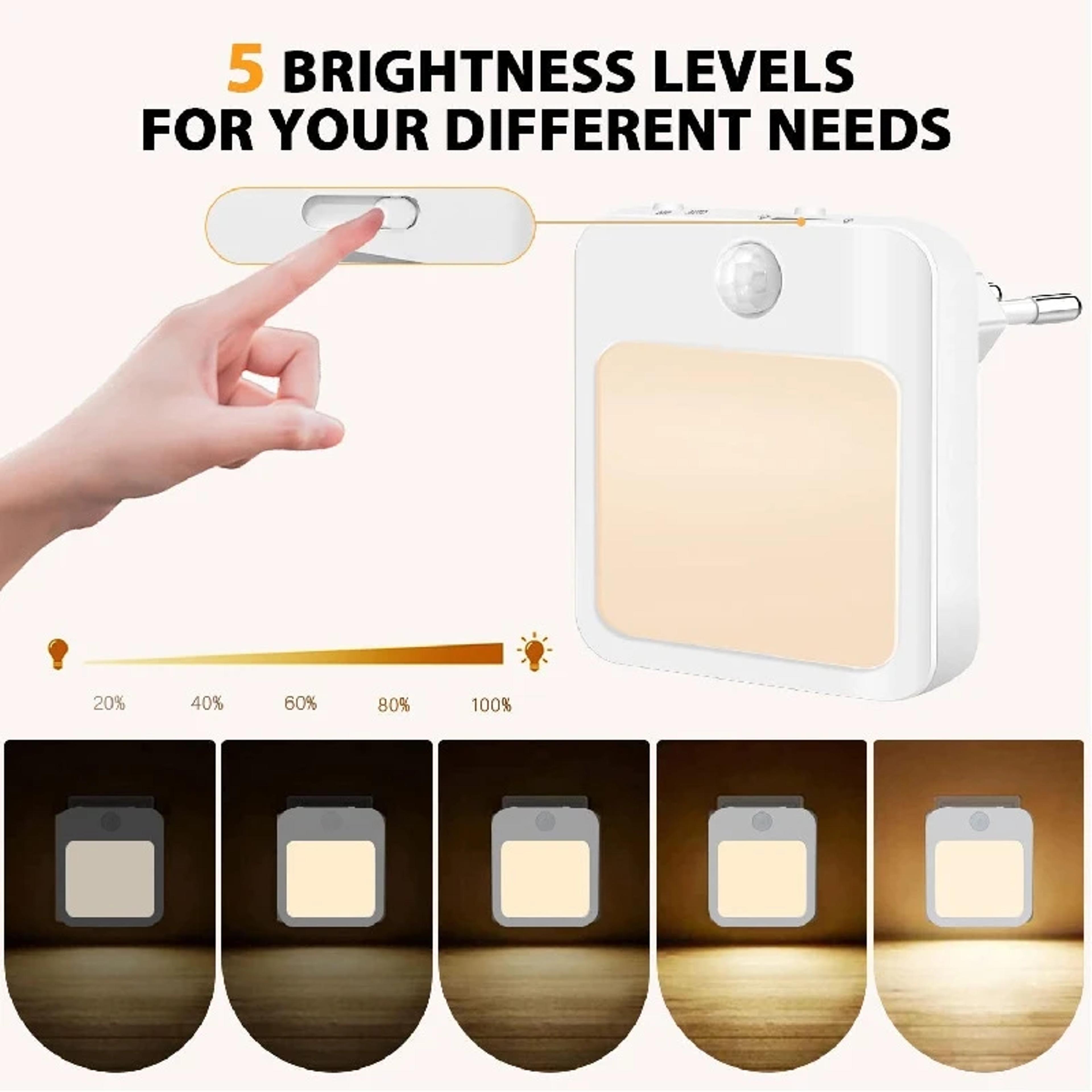 Motion Sensor Night Light LED Plug In Lamp For Bedroom Hallway  Kids Room 2