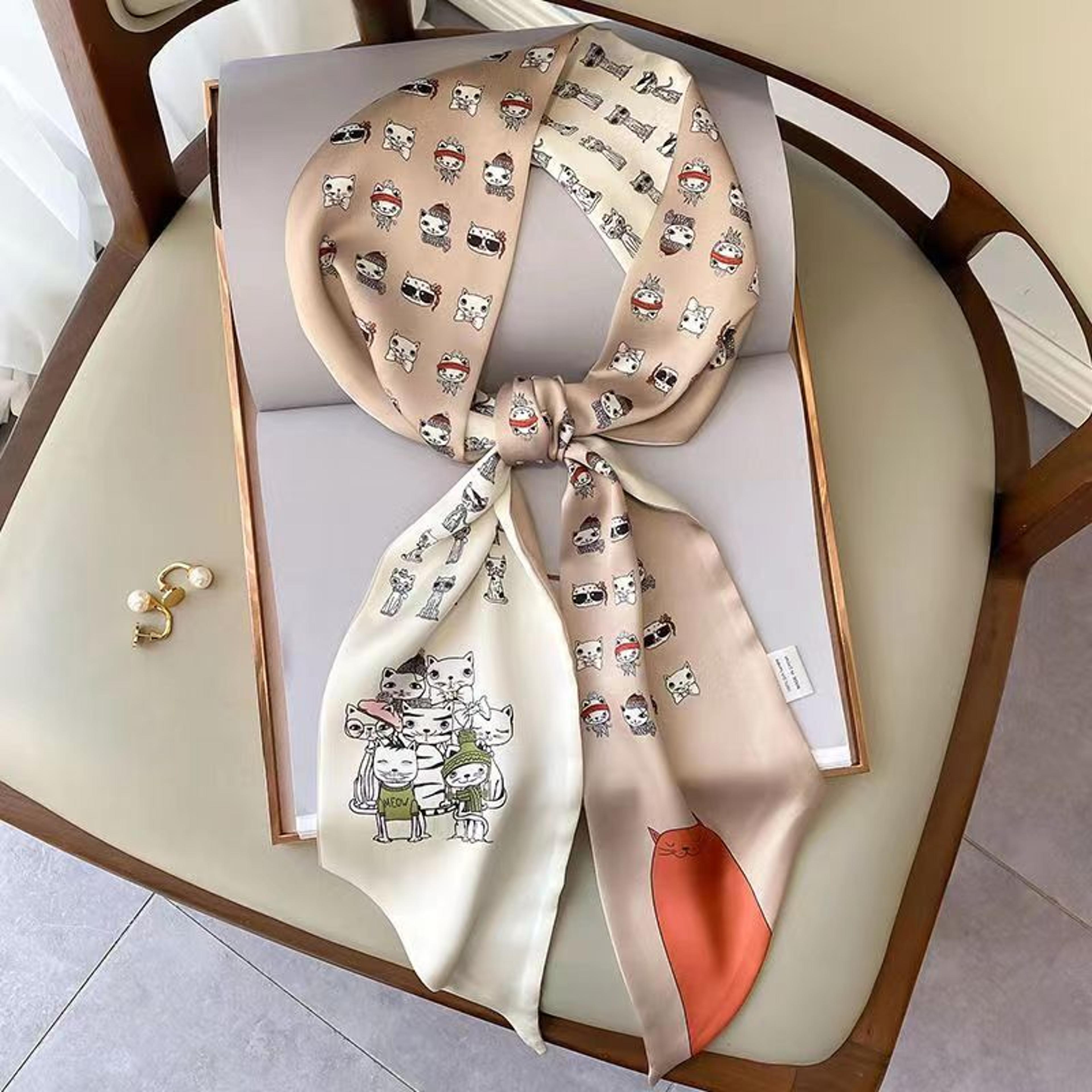 Elegant Skinny Silk Scarf Satin Hair Ribbon Neck Tie Headband Bag Handle Scarf For Women 4