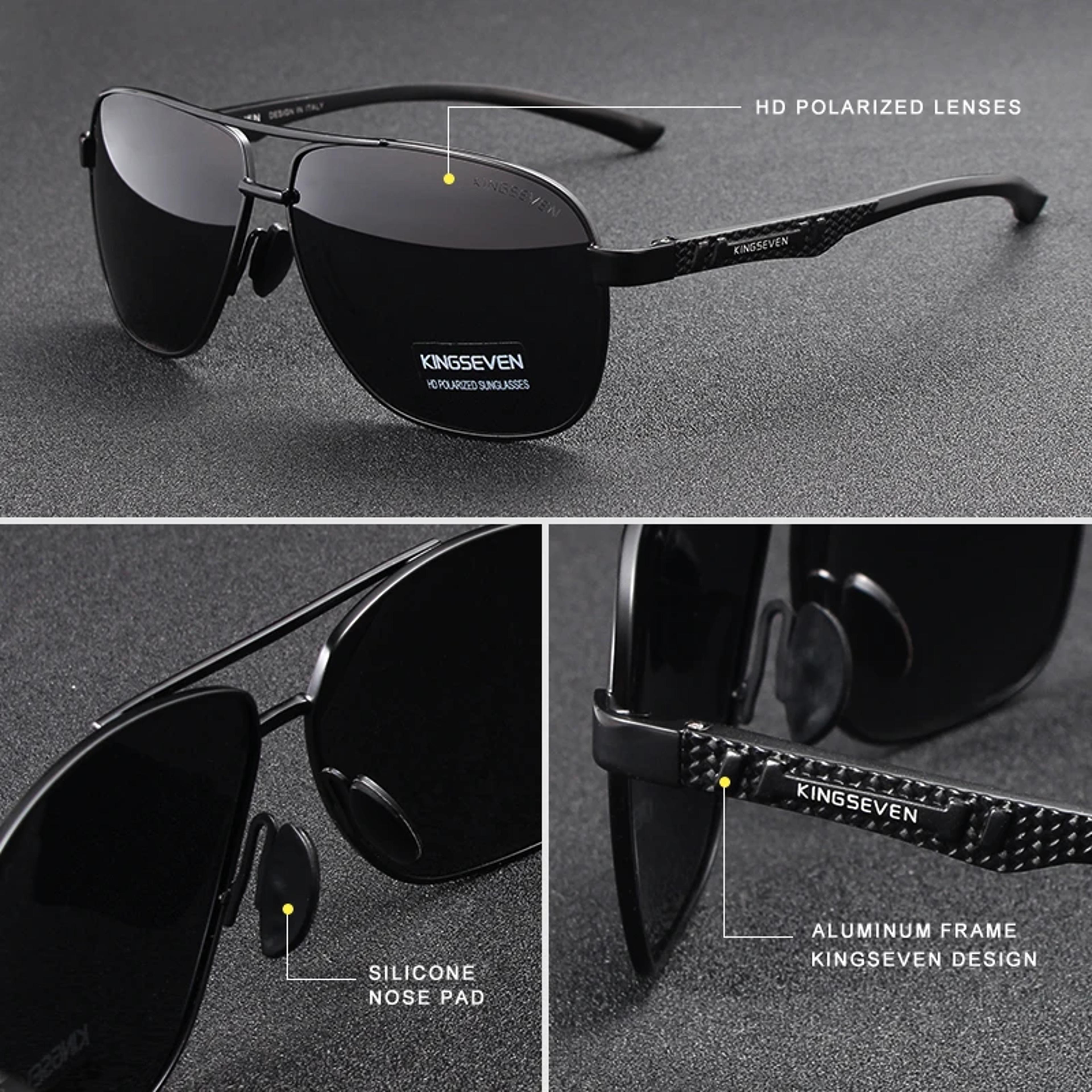 KINGSEVEN Polarized Sunglasses Photochromic Pilot Aluminum Frame Eyewear 4